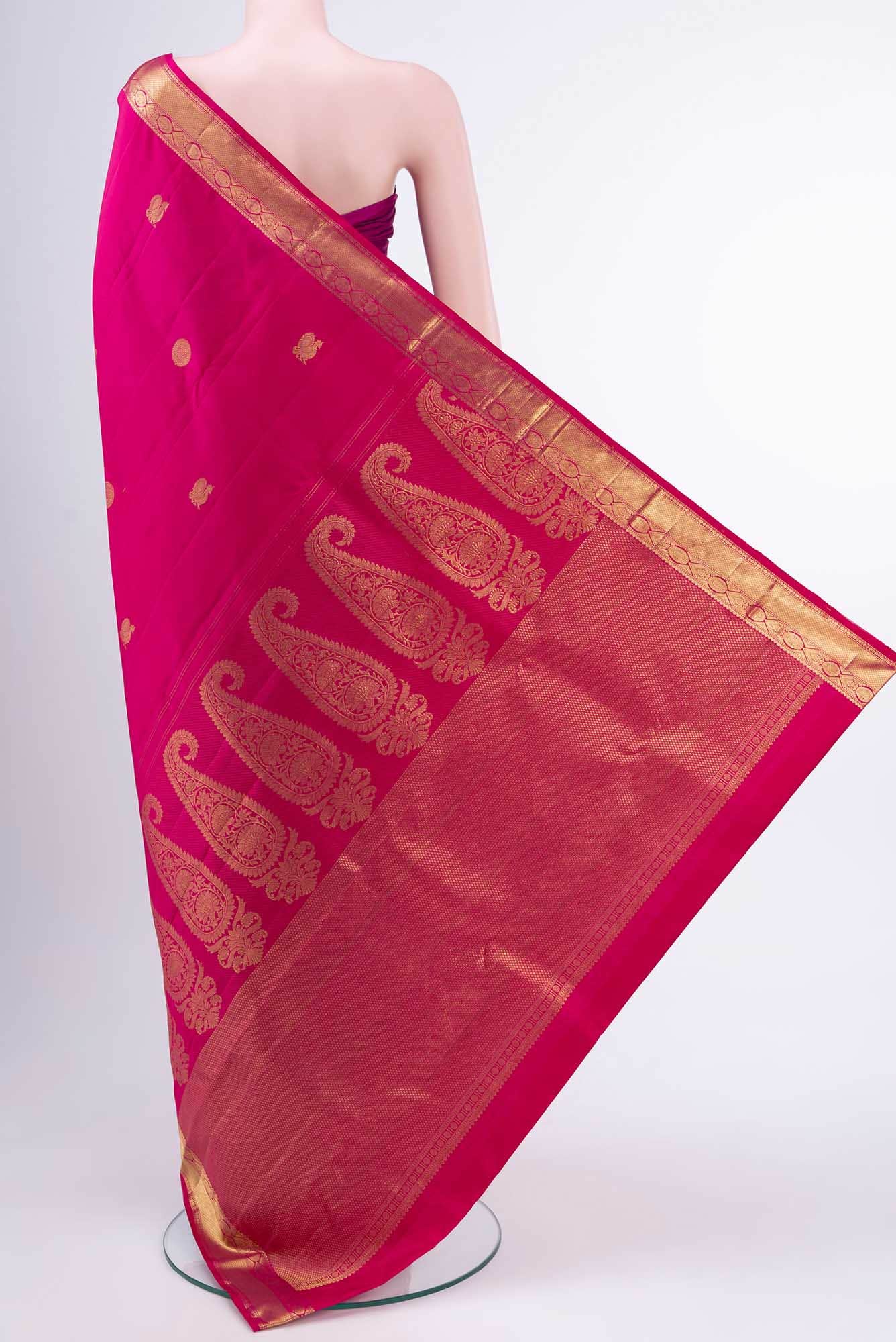 Dark Pink Kanchipuram Saree