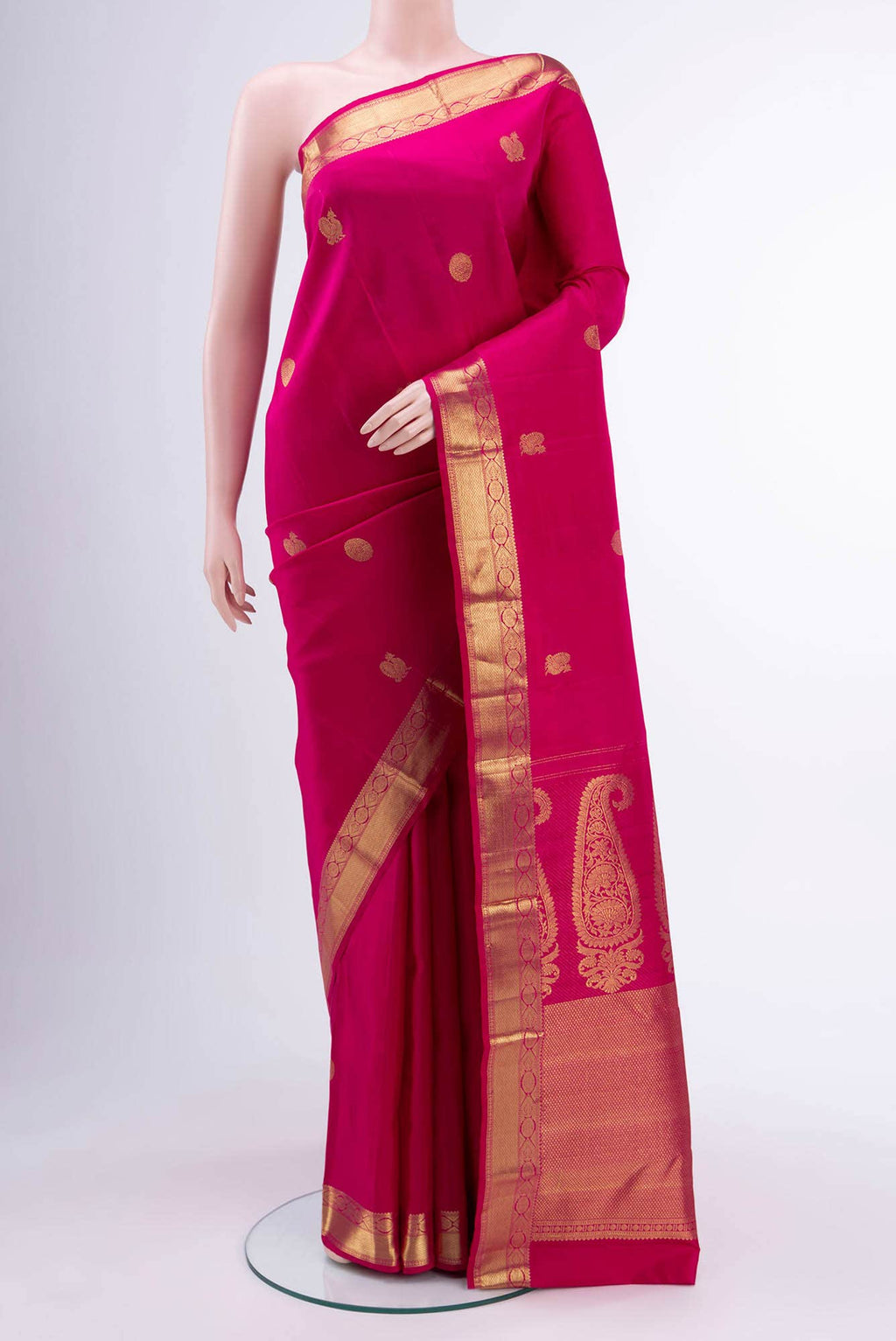 Dark Pink Kanchipuram Saree