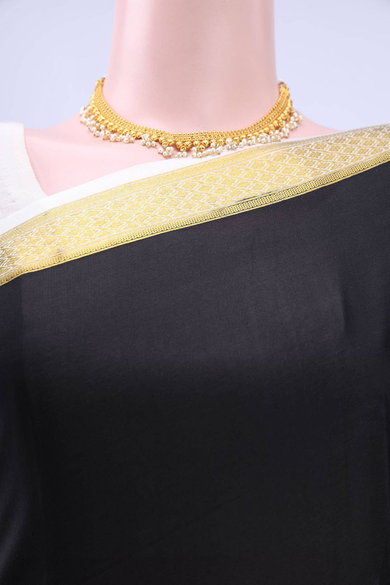 Black Crepe Saree