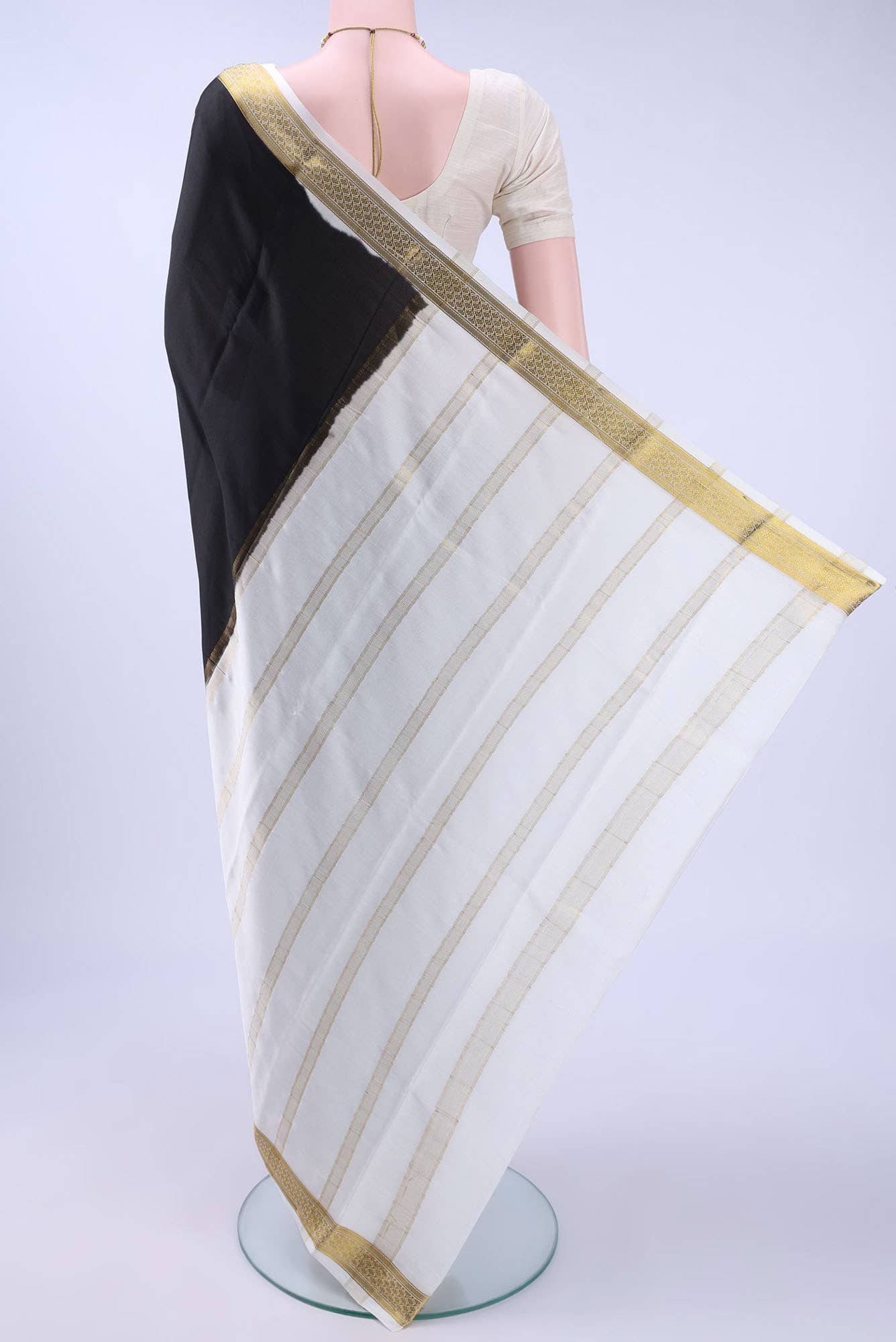 Black Crepe Saree