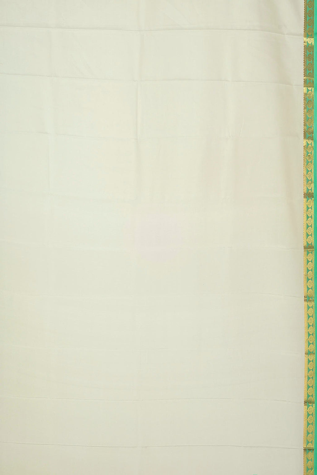 Cream Mysore Crepe Saree