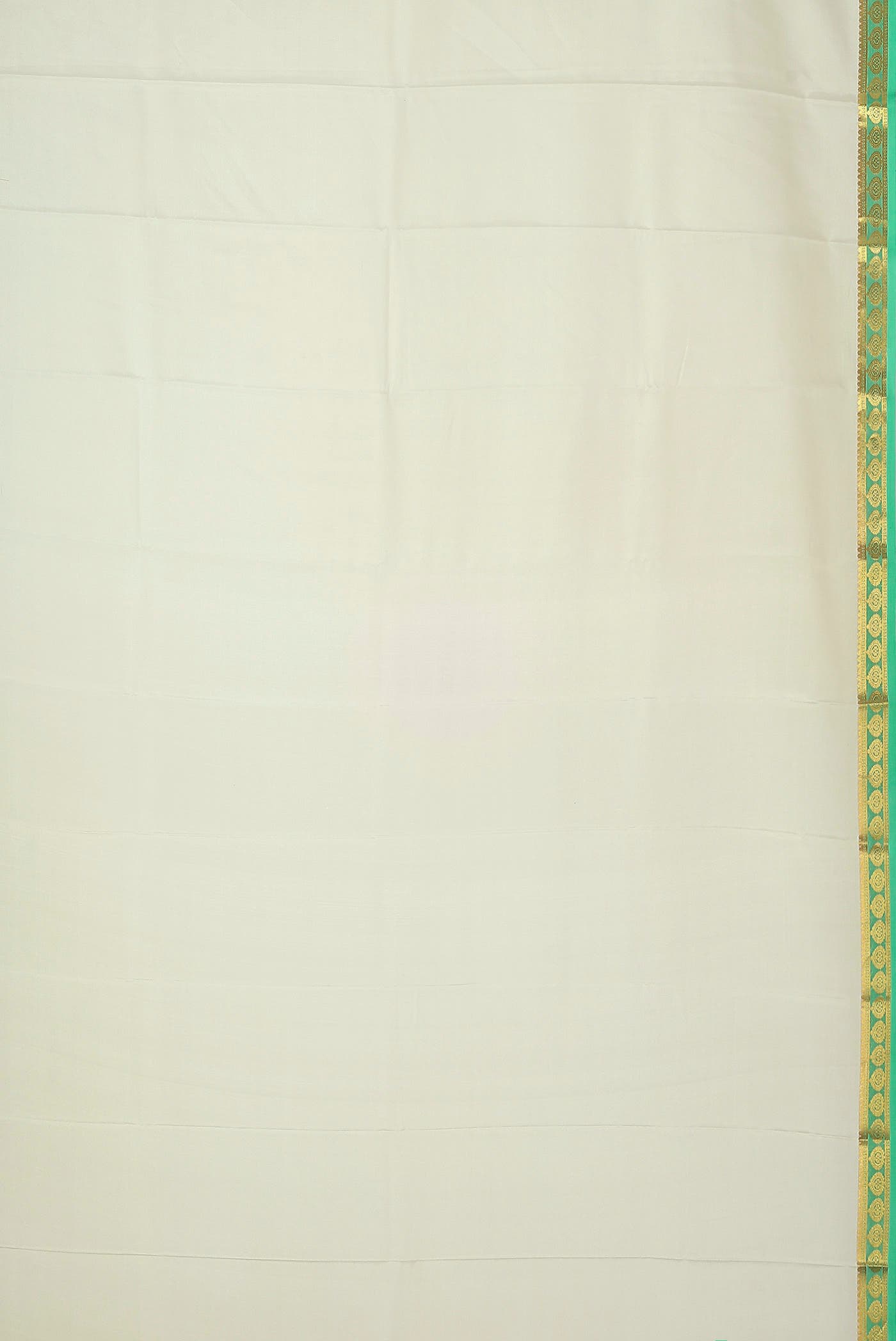 Cream Mysore Crepe Saree