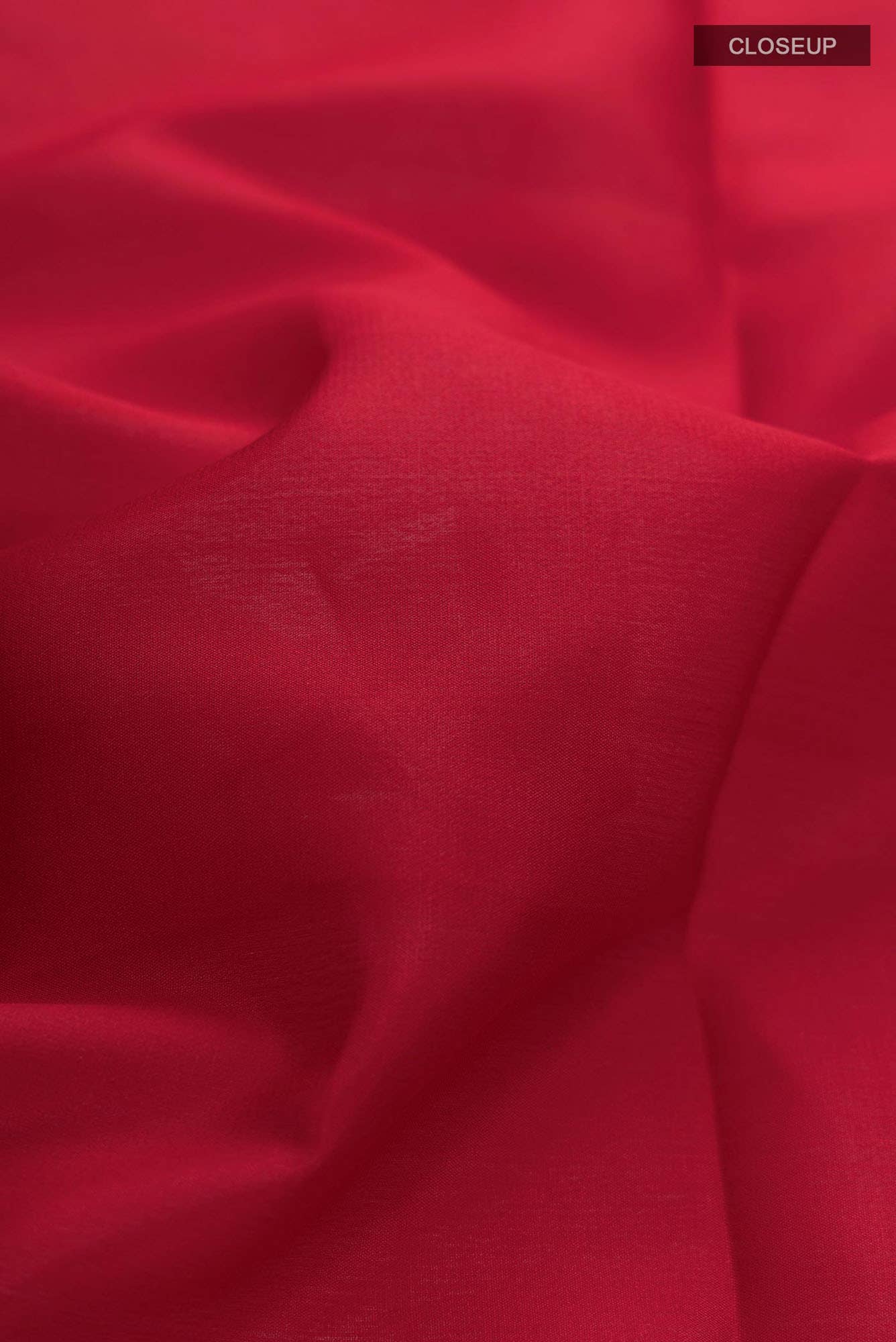 Deep Red Mysore Crepe Saree