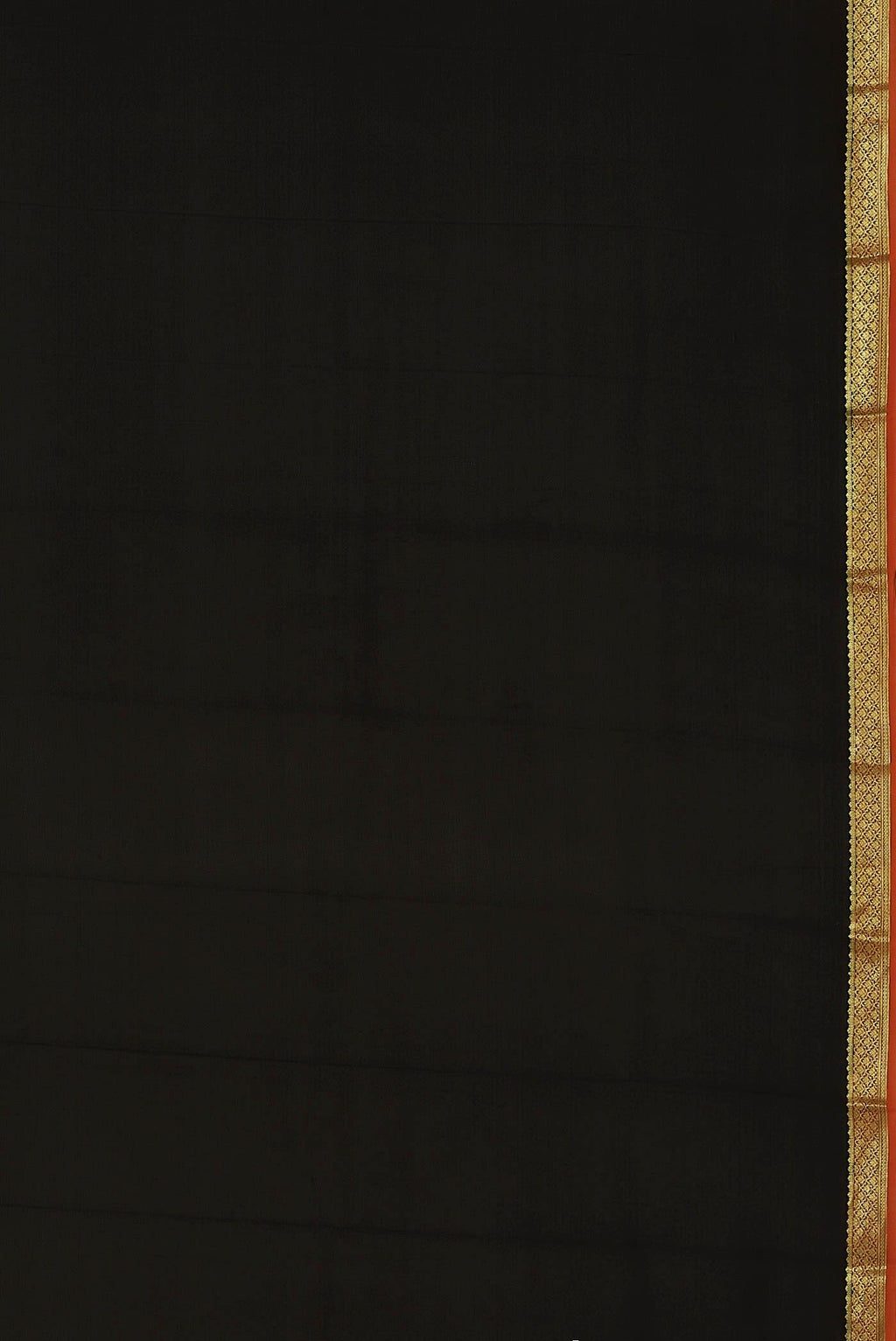 Black Mysore Crepe Saree