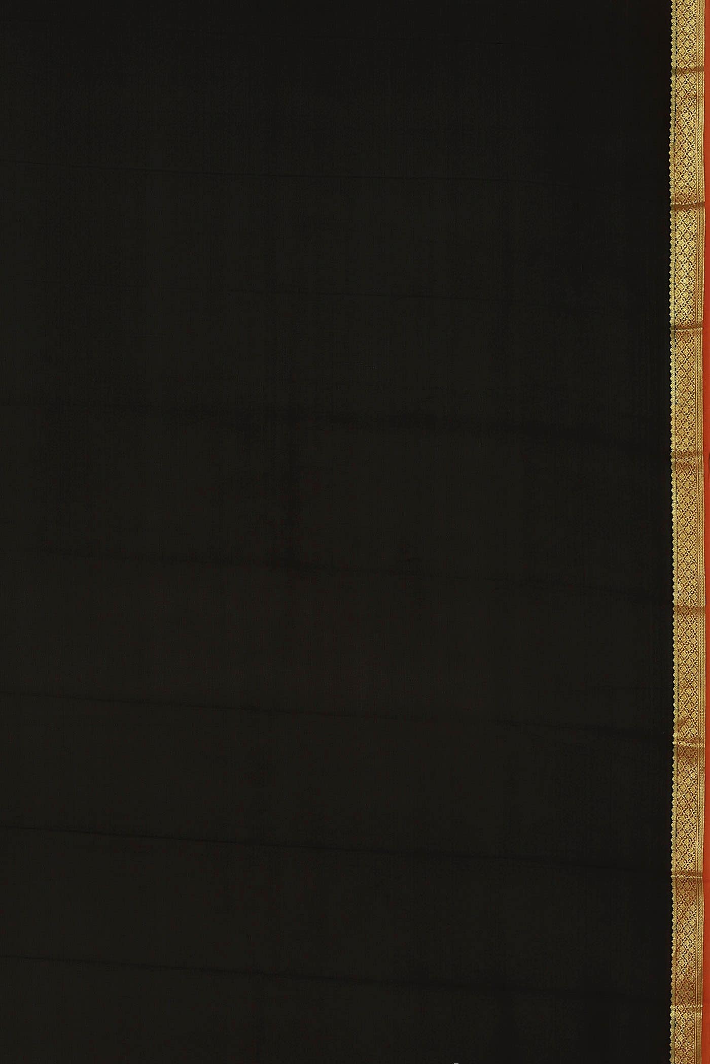 Black Mysore Crepe Saree