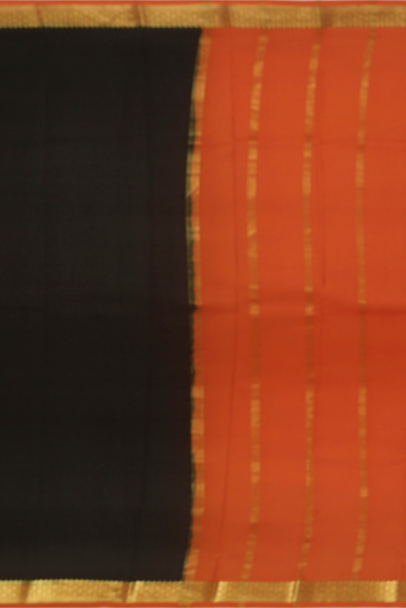Black Mysore Crepe Saree