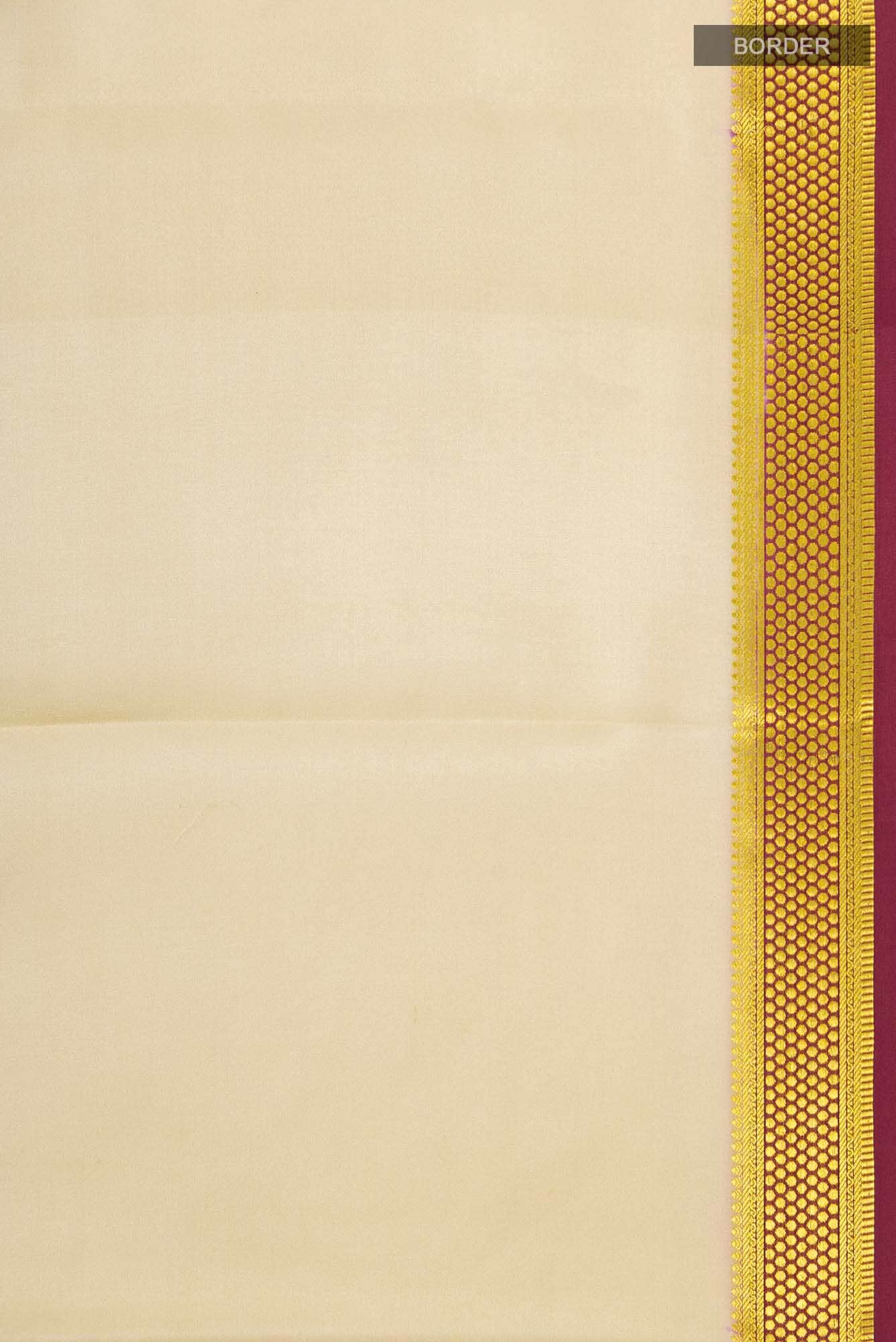 Cream Mysore Crepe Saree