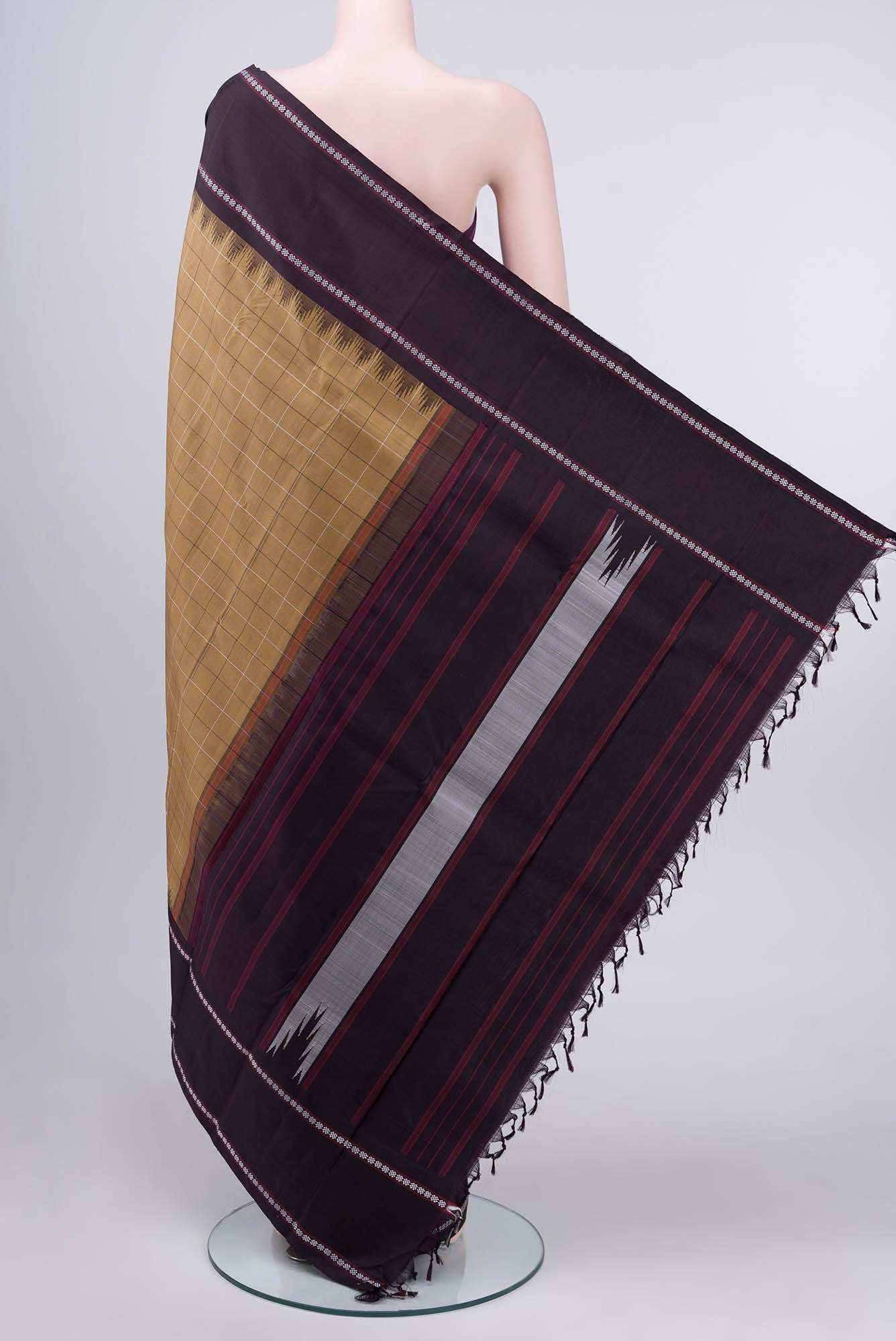 Brown Kanchipuram Silk Saree