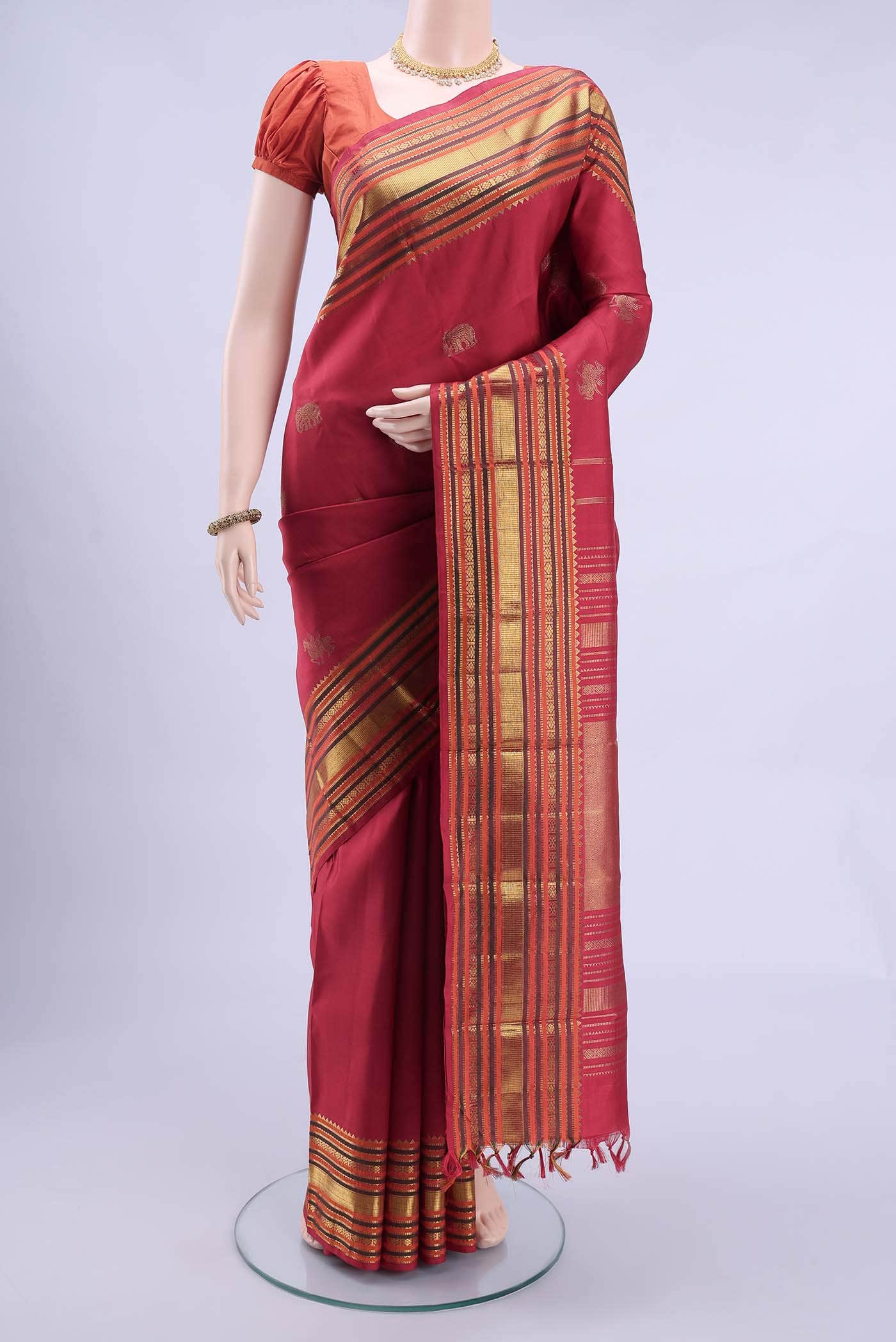Red Kanchipuram Silk Saree
