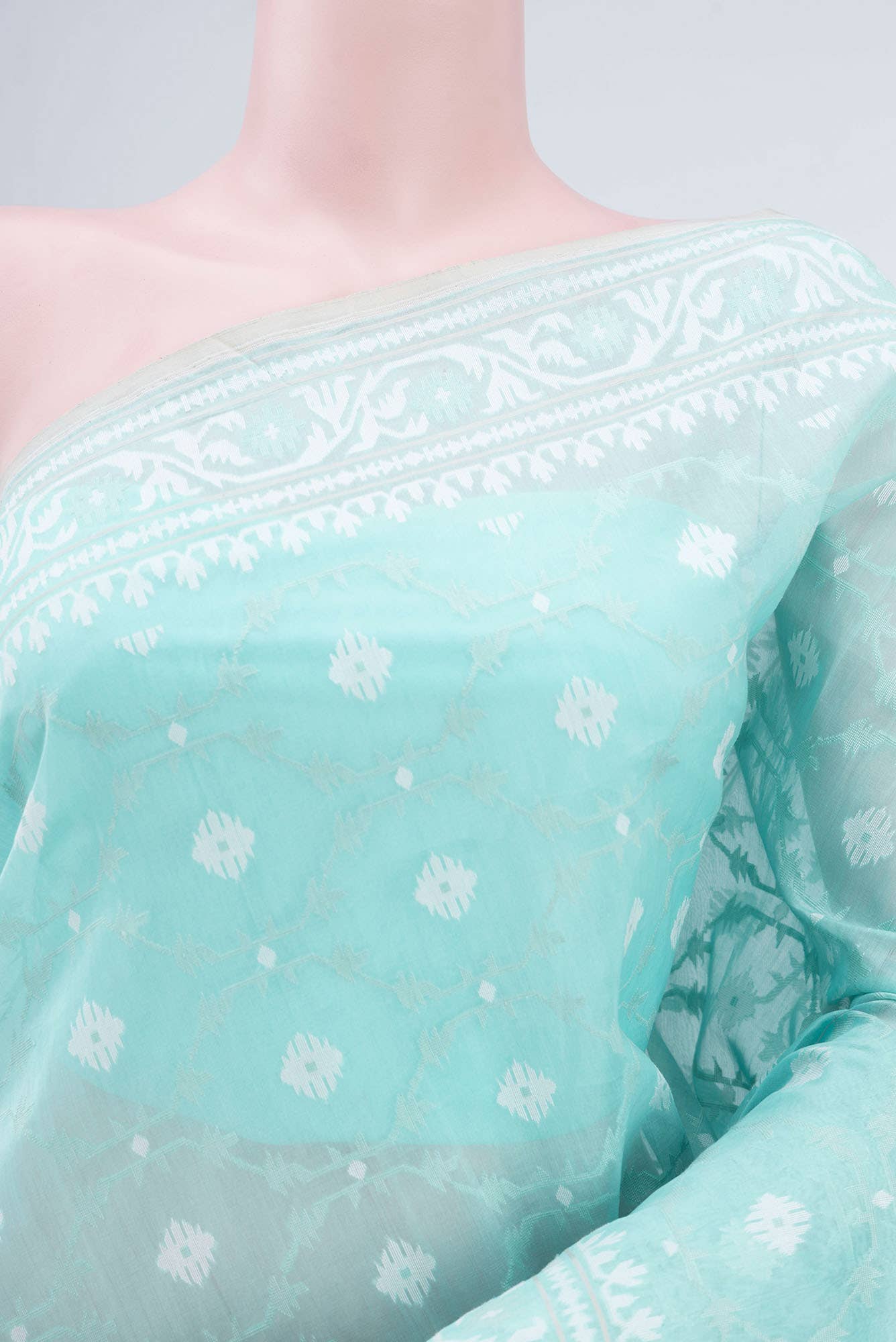 Blue Banarasi Kora Silk Saree
