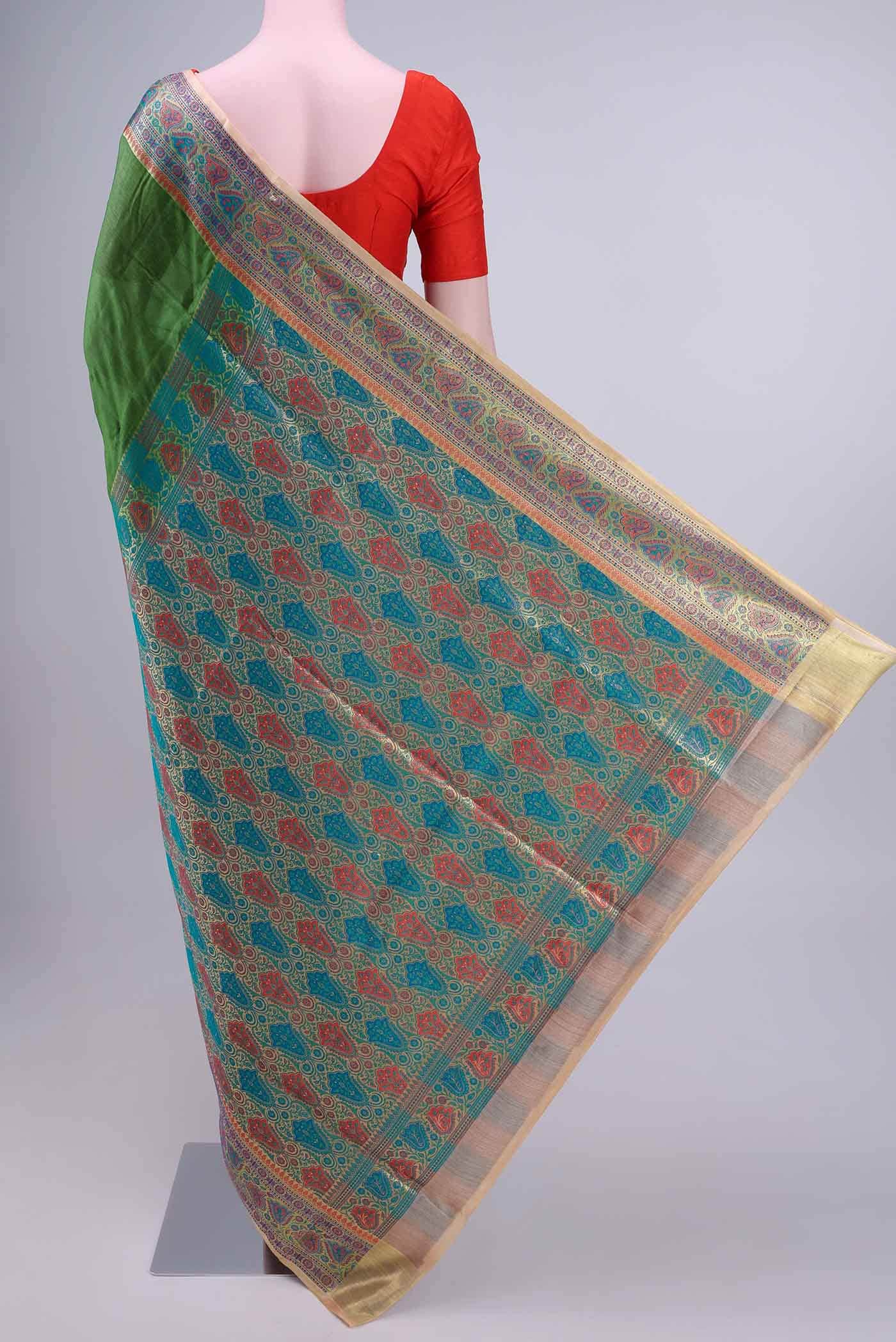 Green Banarasi Saree