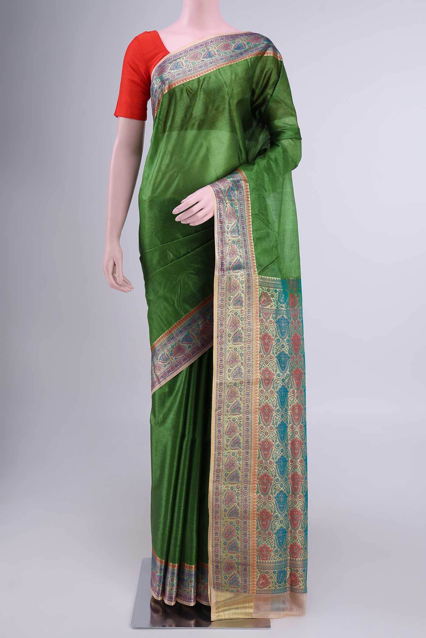 Green Banarasi Saree