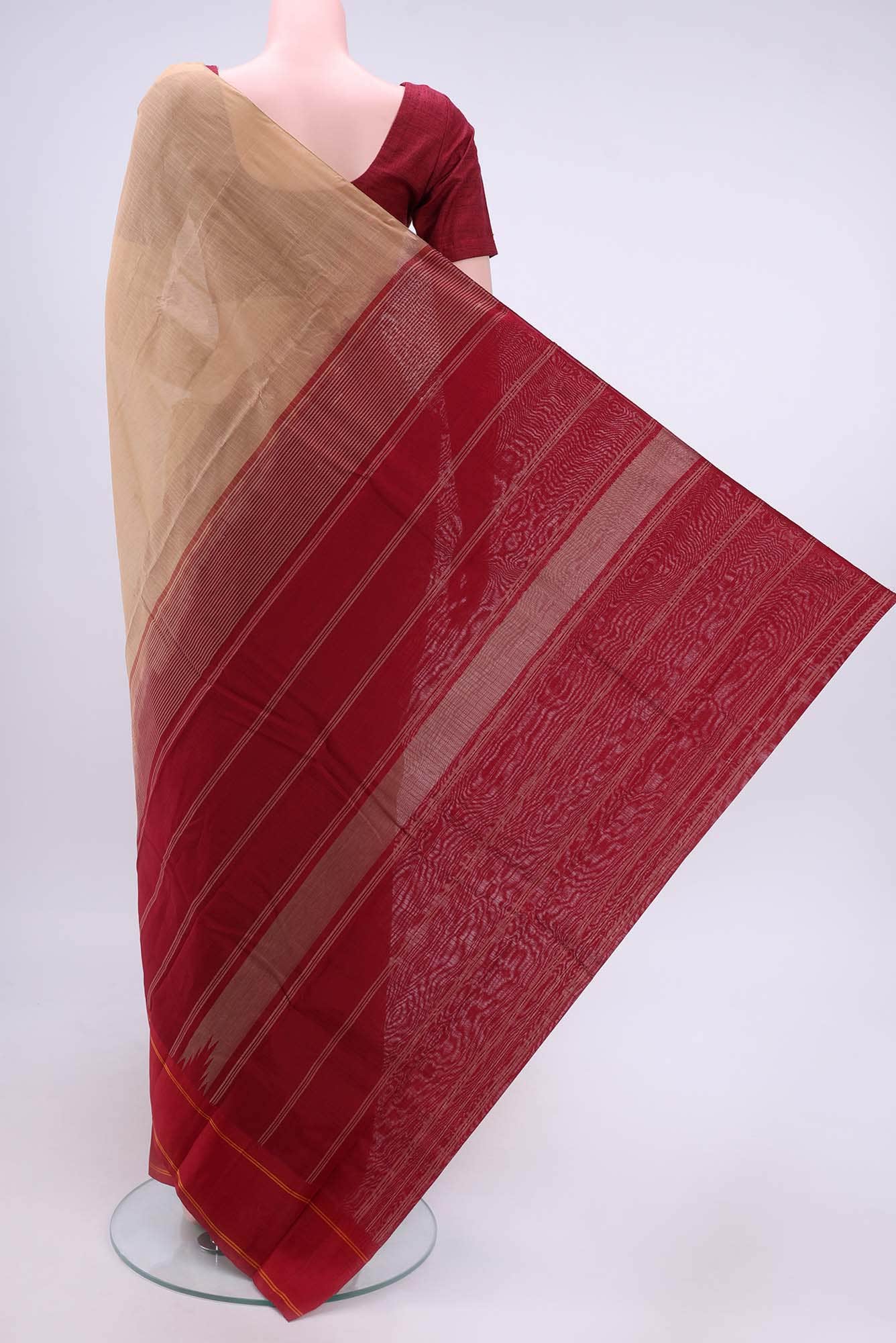 Beige Kanchi Cotton Saree
