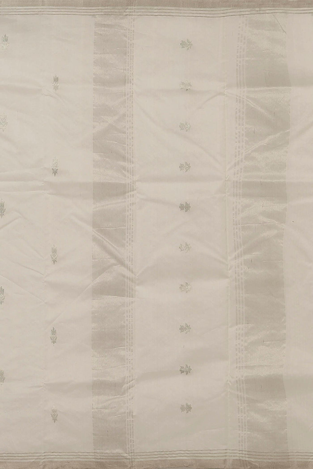 Off White Chanderi Silk Cotton Saree