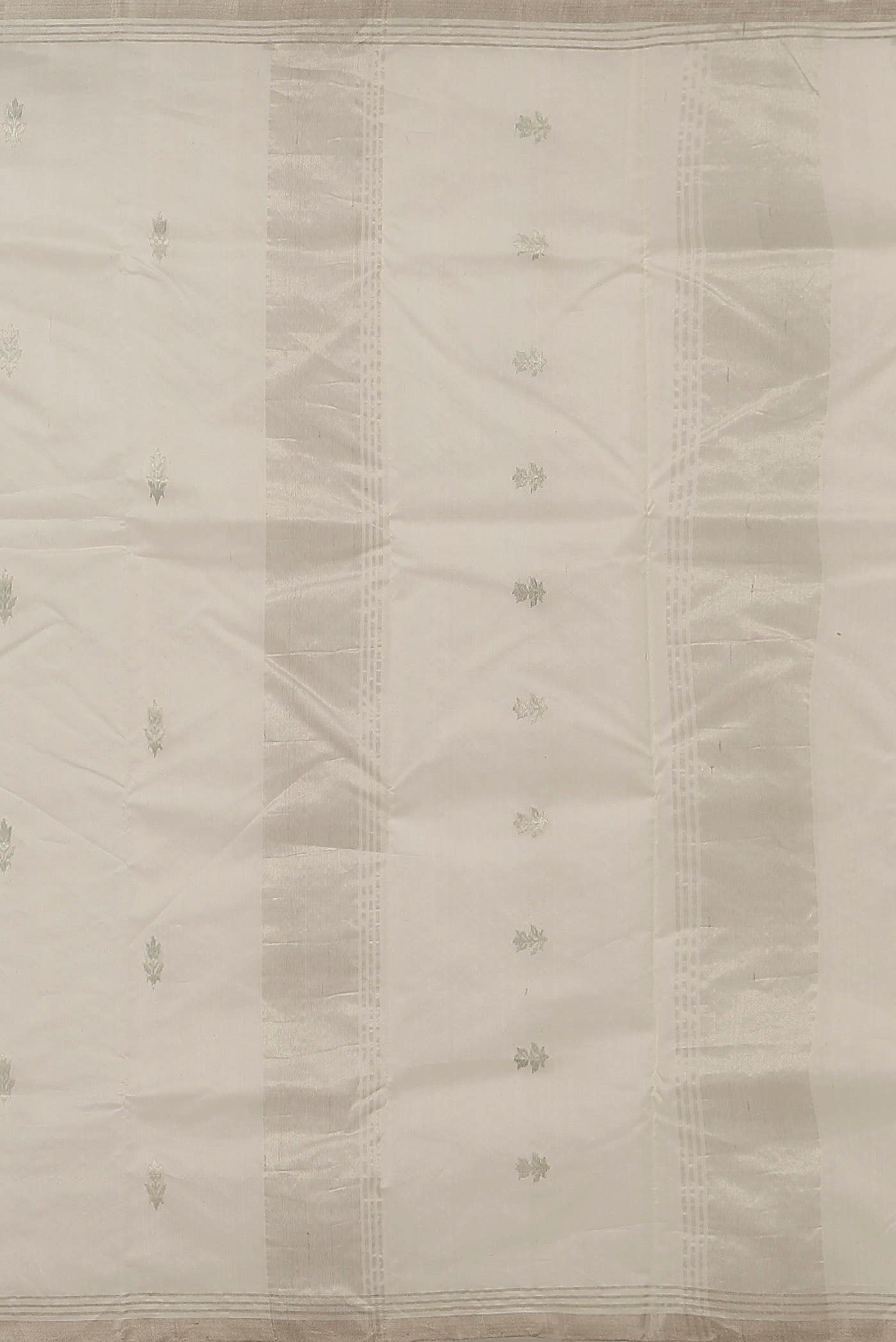 Off White Chanderi Silk Cotton Saree