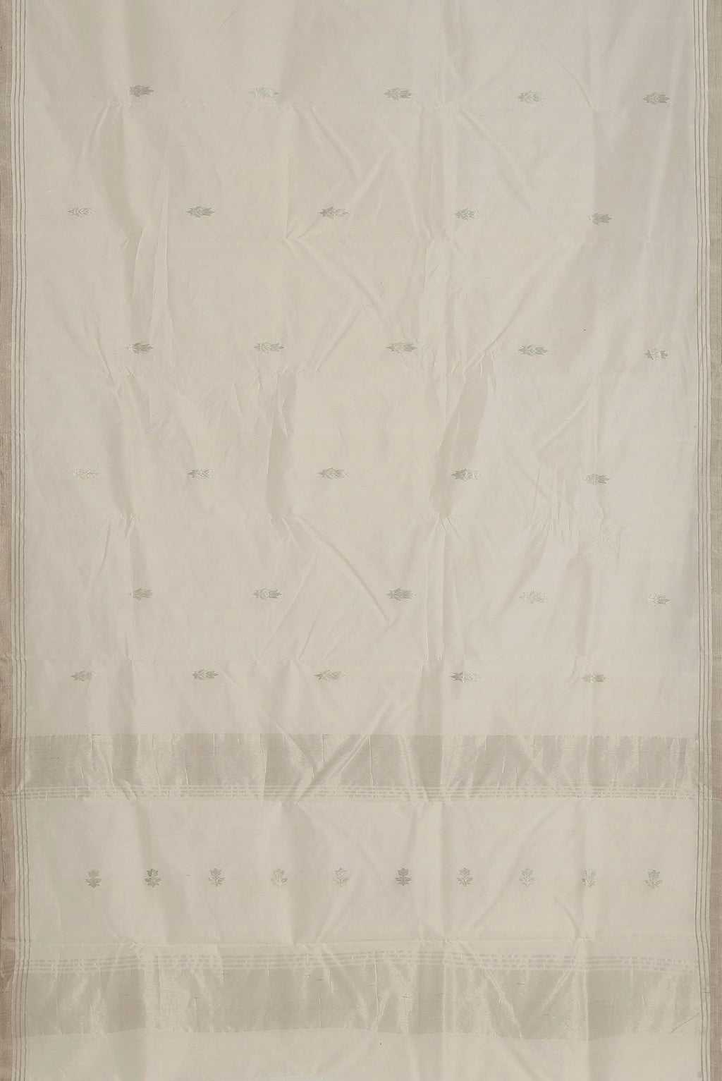 Off White Chanderi Silk Cotton Saree