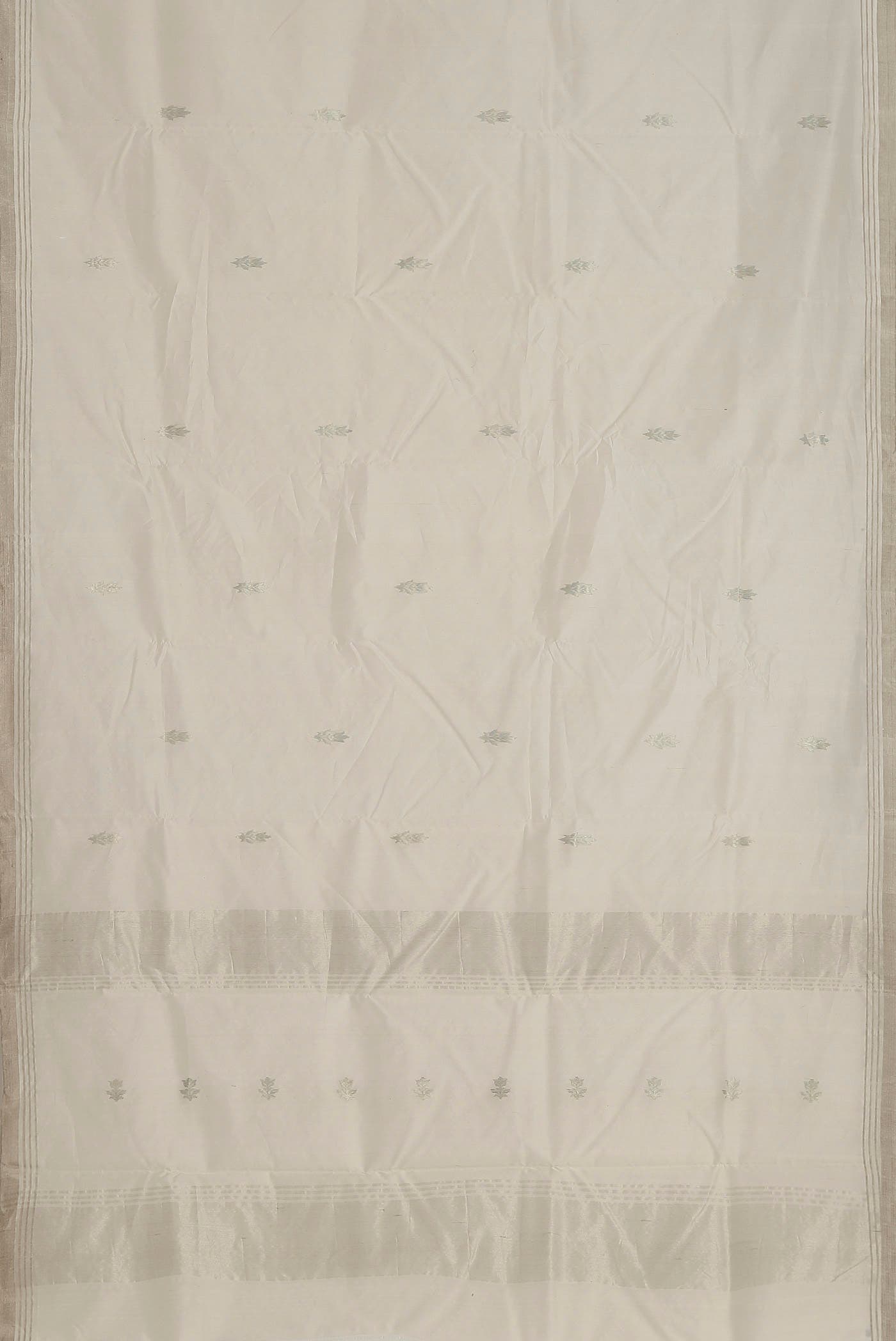 Off White Chanderi Silk Cotton Saree