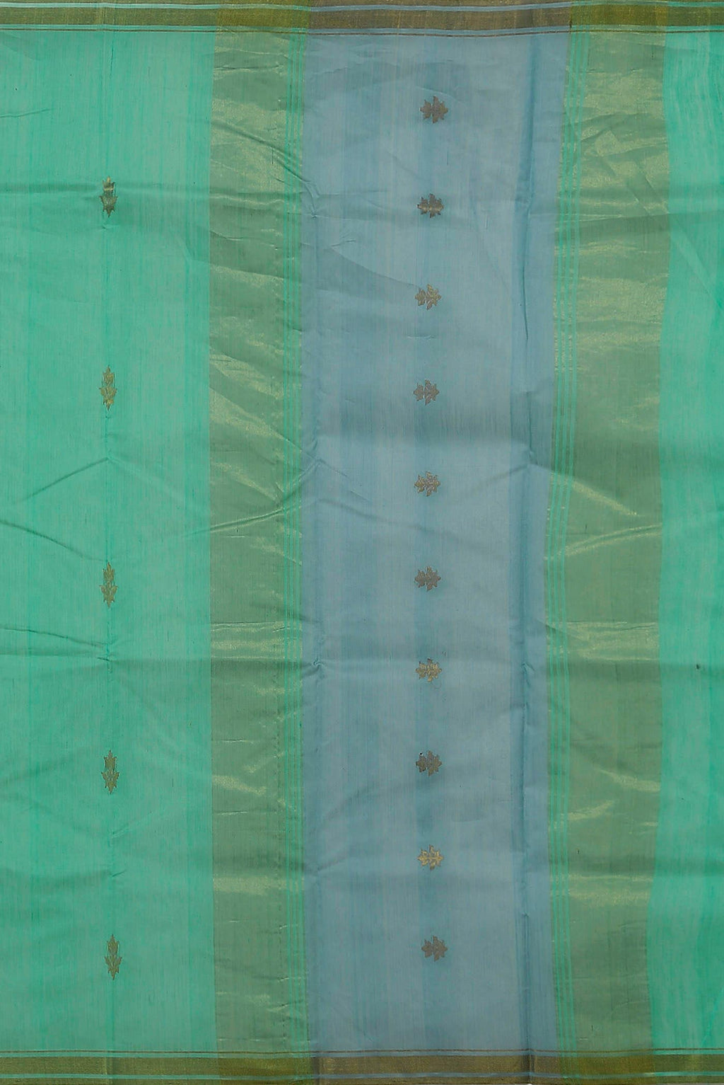 Green Chanderi Silk Cotton Saree