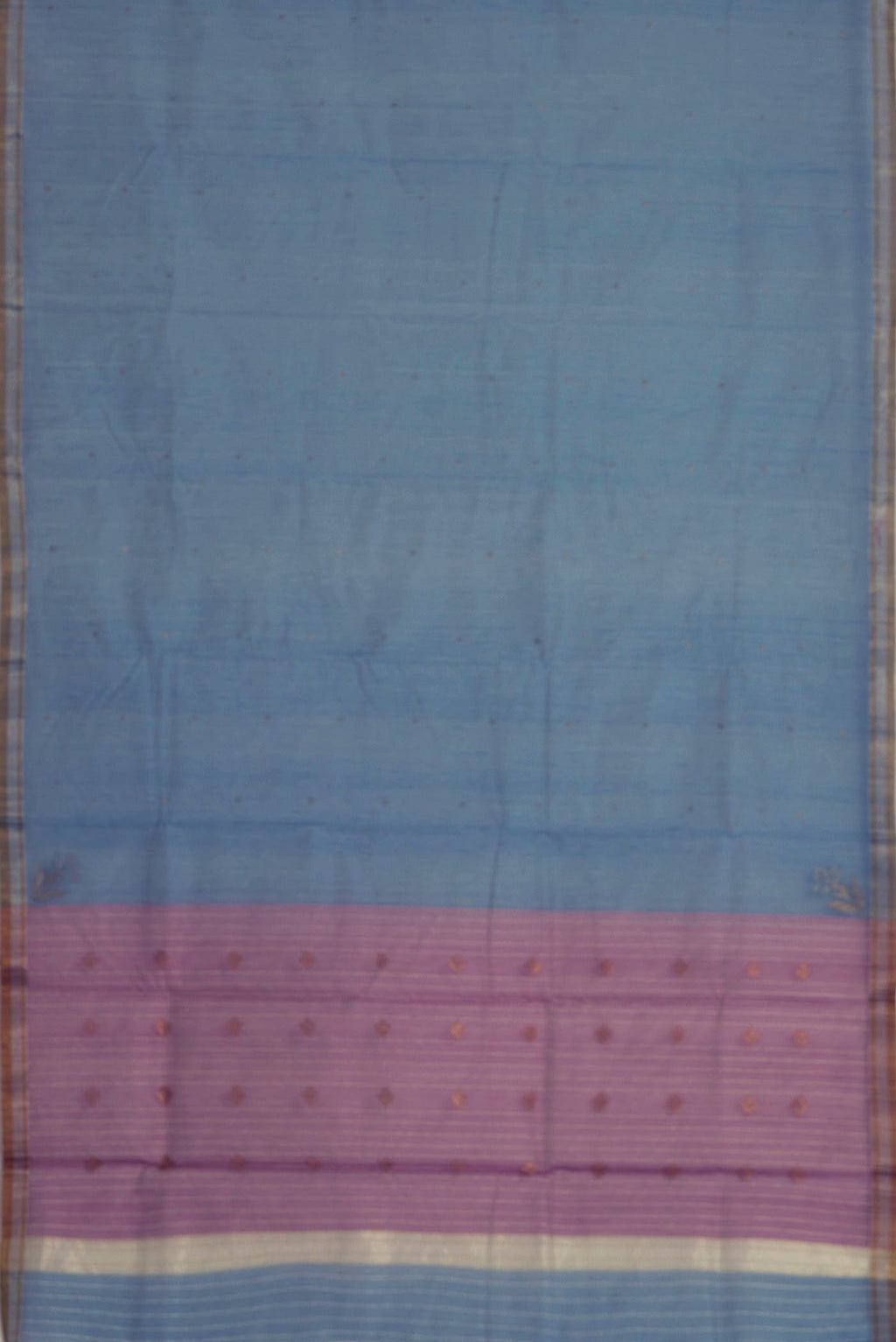 Light Blue Chanderi Silk Cotton Saree