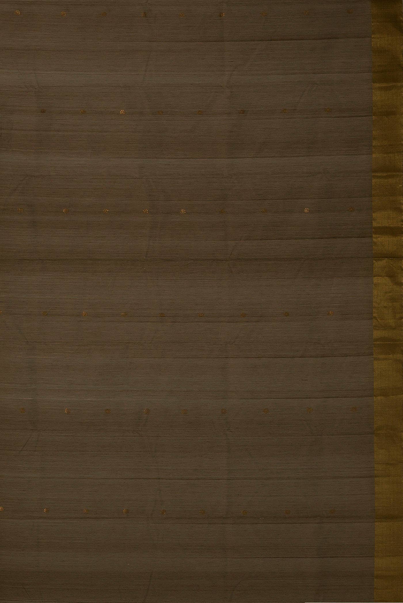 Dark Beige Chanderi Silk Cotton Saree