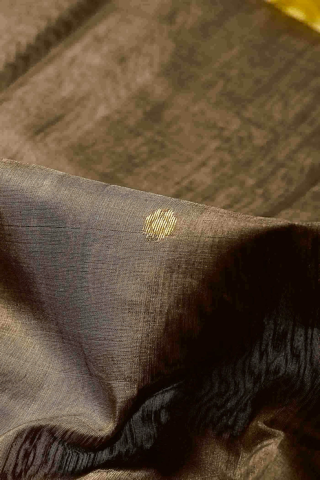 Dark Beige Chanderi Silk Cotton Saree