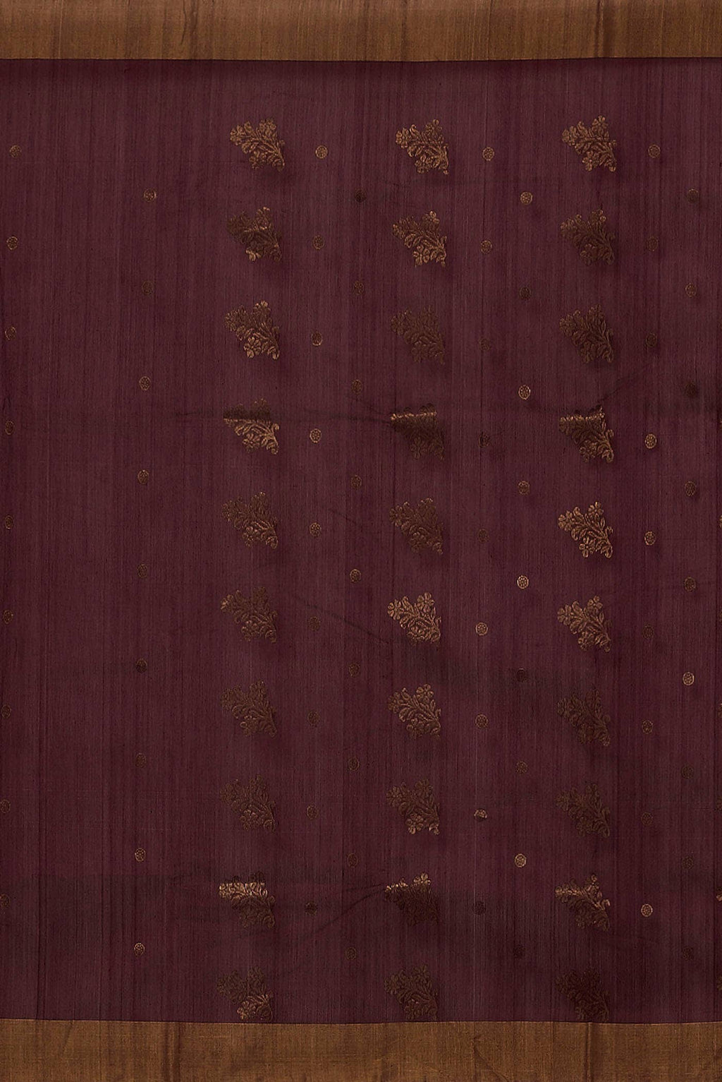 Coffee Brown Chanderi Silk Cotton Saree