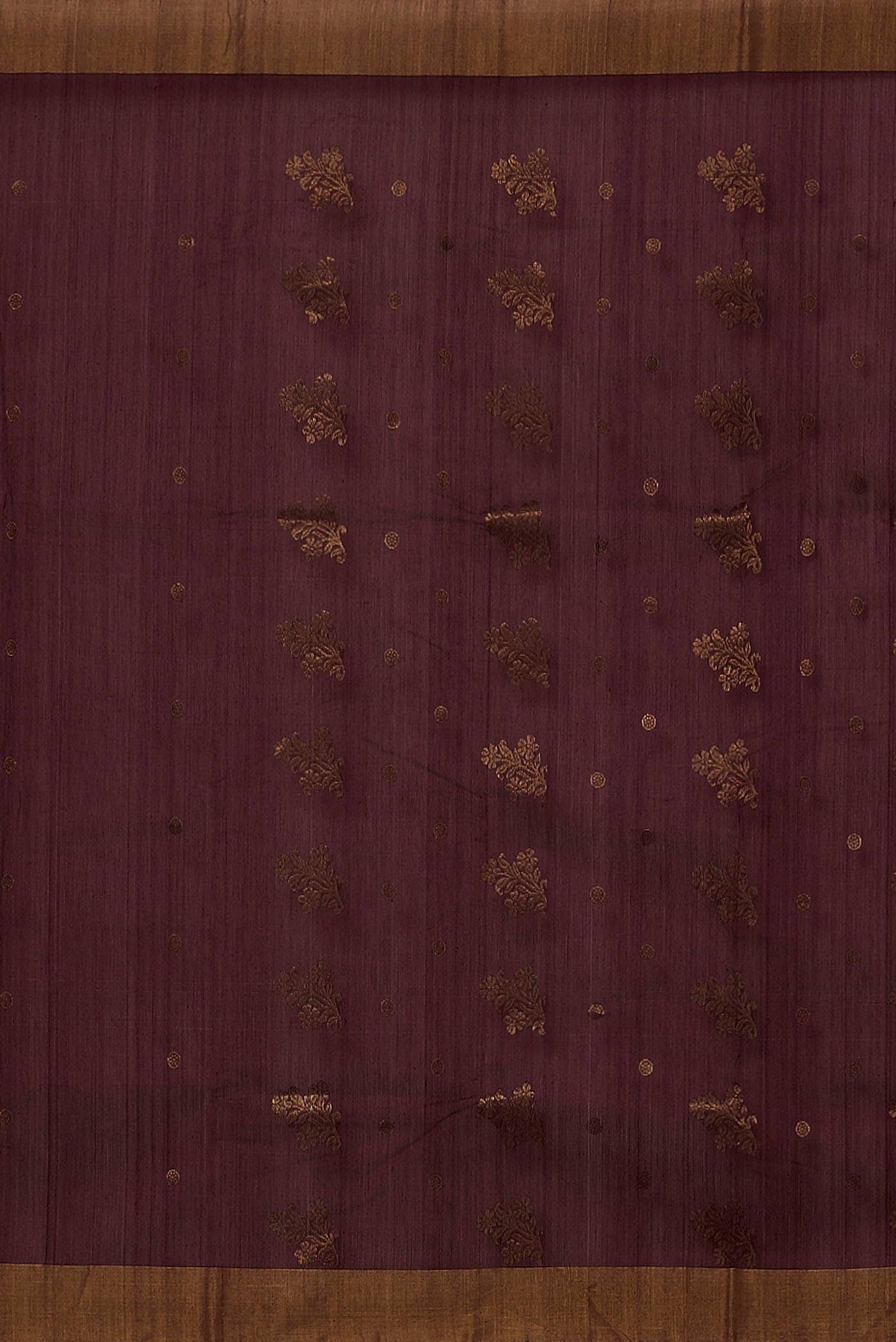 Coffee Brown Chanderi Silk Cotton Saree