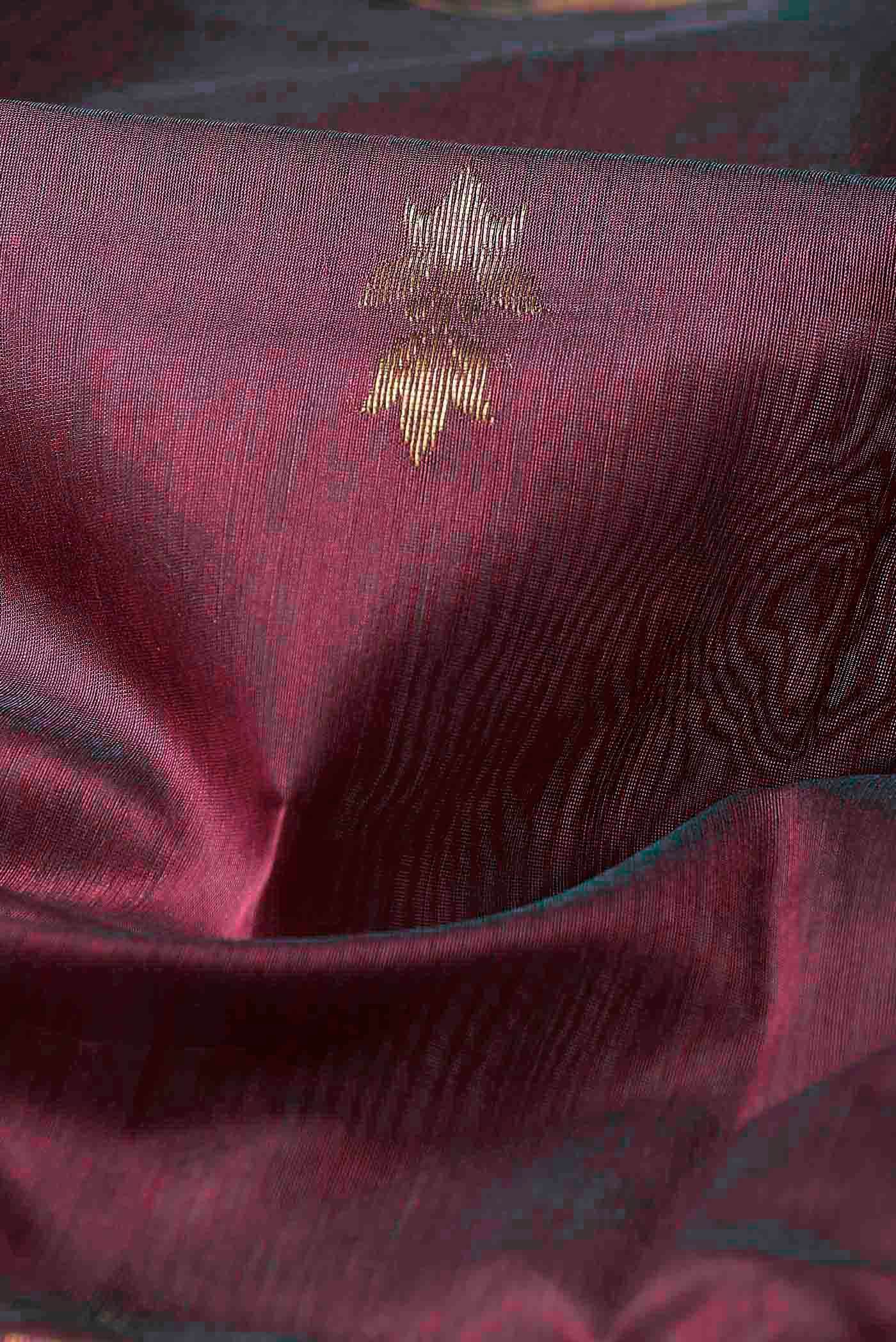 Mauve Chanderi Silk Cotton Saree