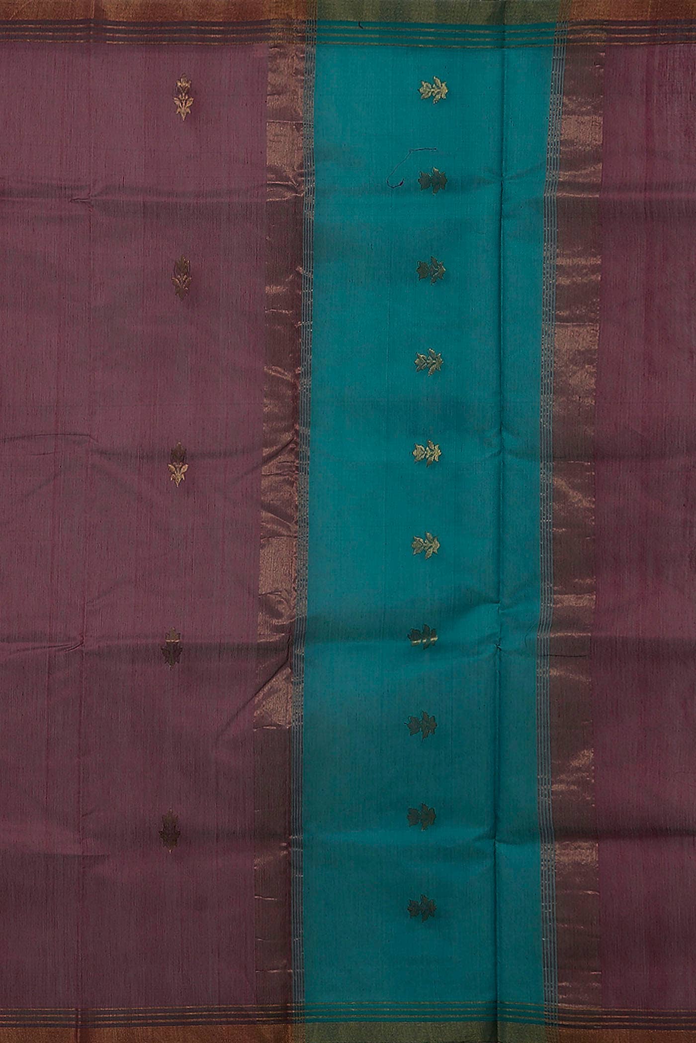 Mauve Chanderi Silk Cotton Saree