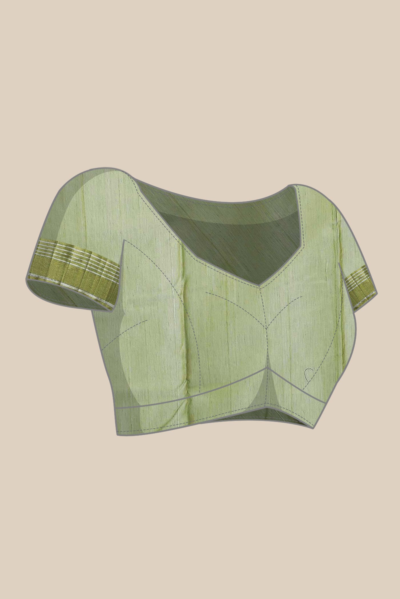 Green Chanderi Silk Cotton Saree