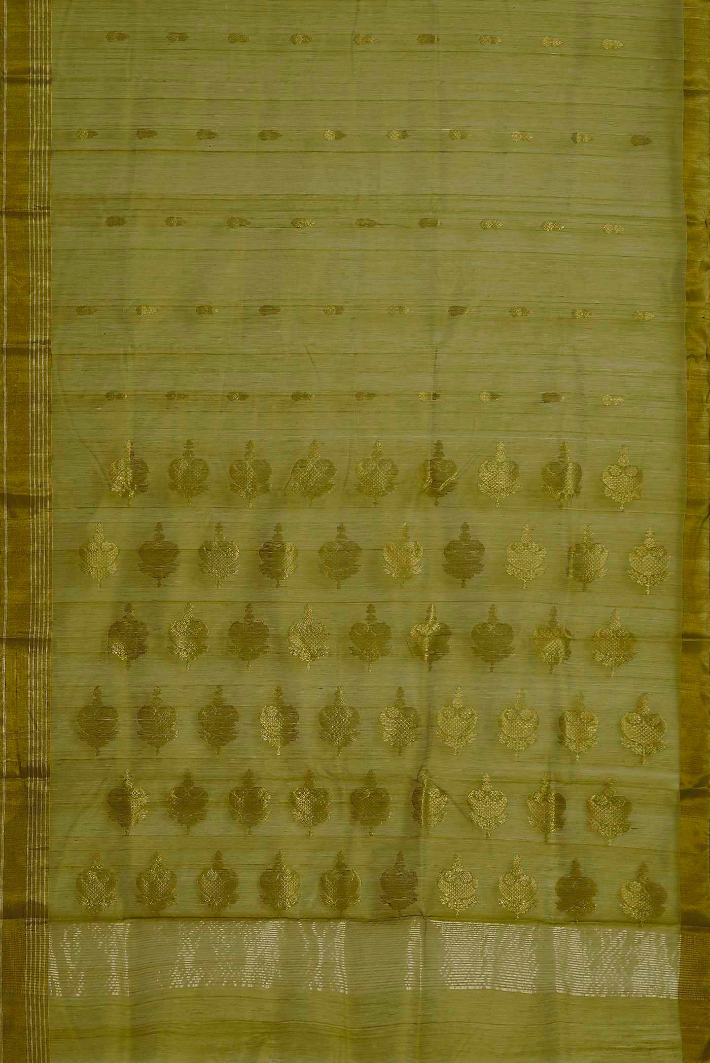 Green Chanderi Silk Cotton Saree