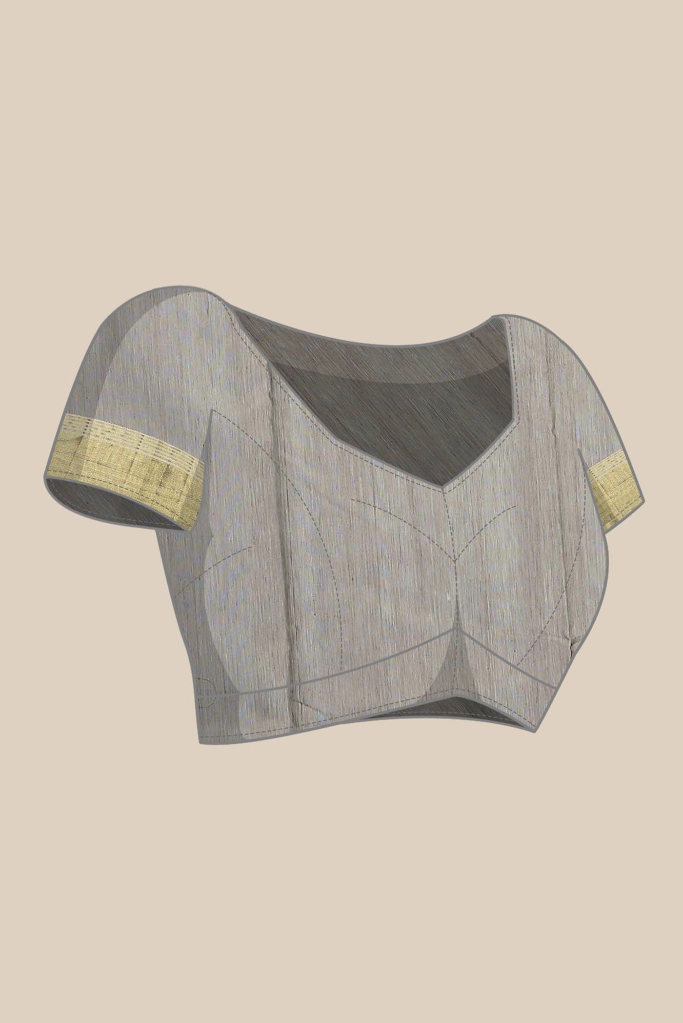 Brown Chanderi Silk Cotton Saree