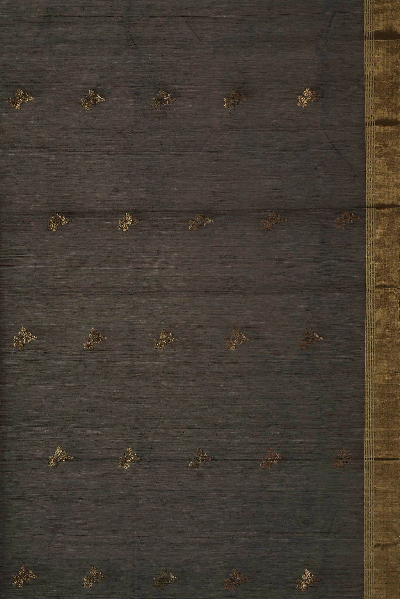 Brown Chanderi Silk Cotton Saree