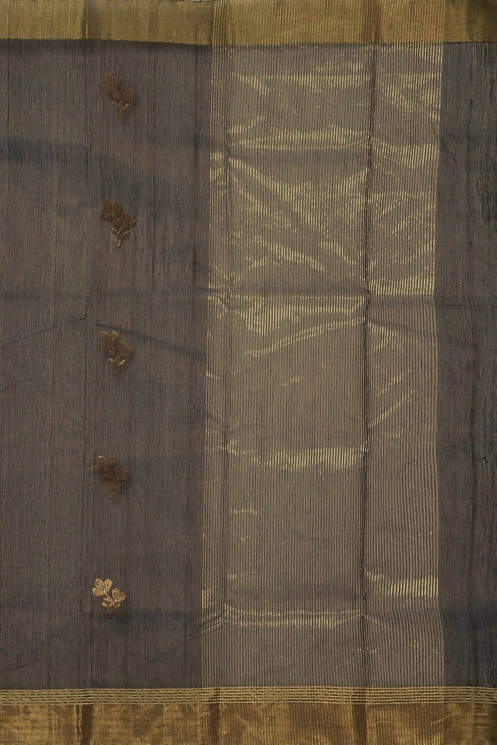 Brown Chanderi Silk Cotton Saree