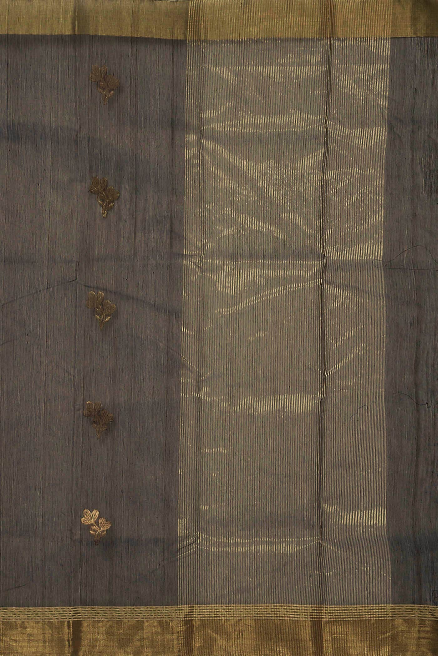 Brown Chanderi Silk Cotton Saree