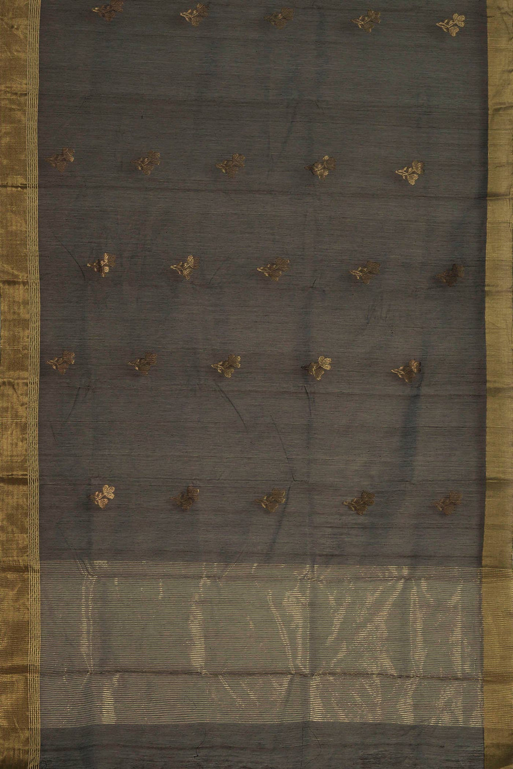 Brown Chanderi Silk Cotton Saree
