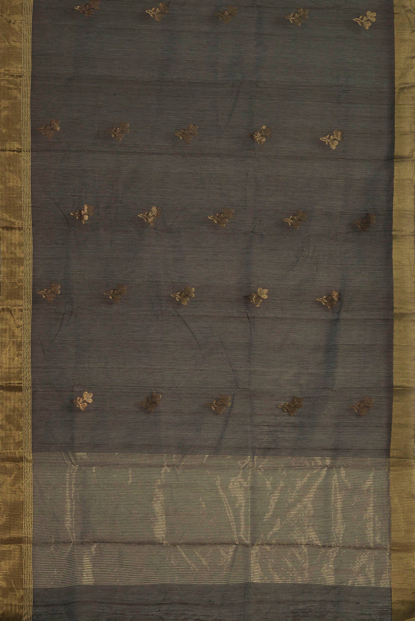 Brown Chanderi Silk Cotton Saree