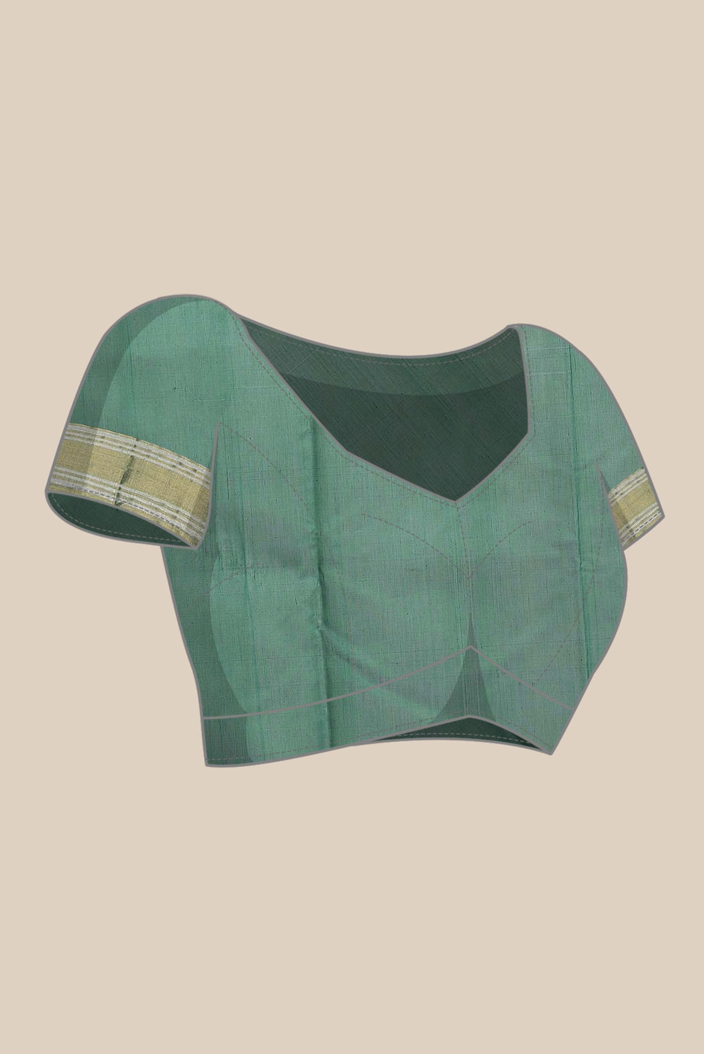 Green Chanderi Silk Cotton Saree
