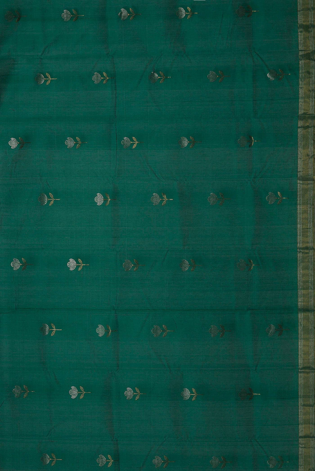 Green Chanderi Silk Cotton Saree