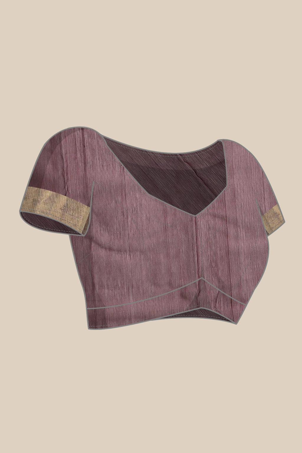 Mauve Chanderi Silk Cotton Saree