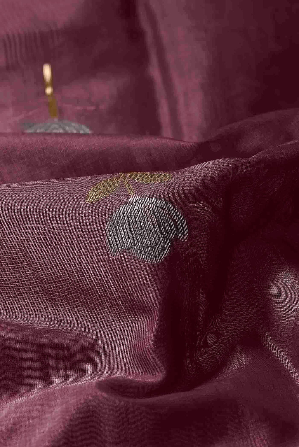 Mauve Chanderi Silk Cotton Saree