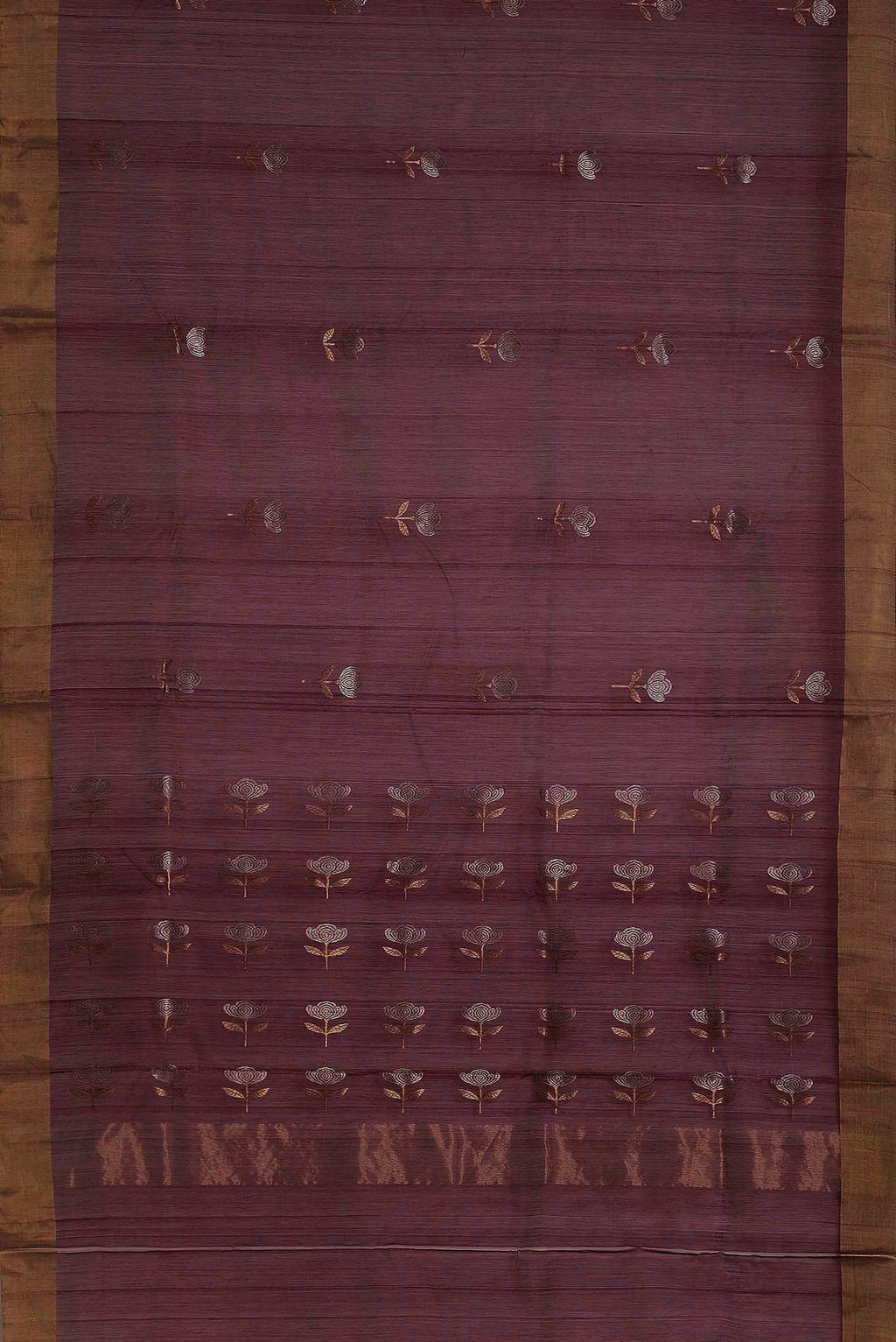 Mauve Chanderi Silk Cotton Saree
