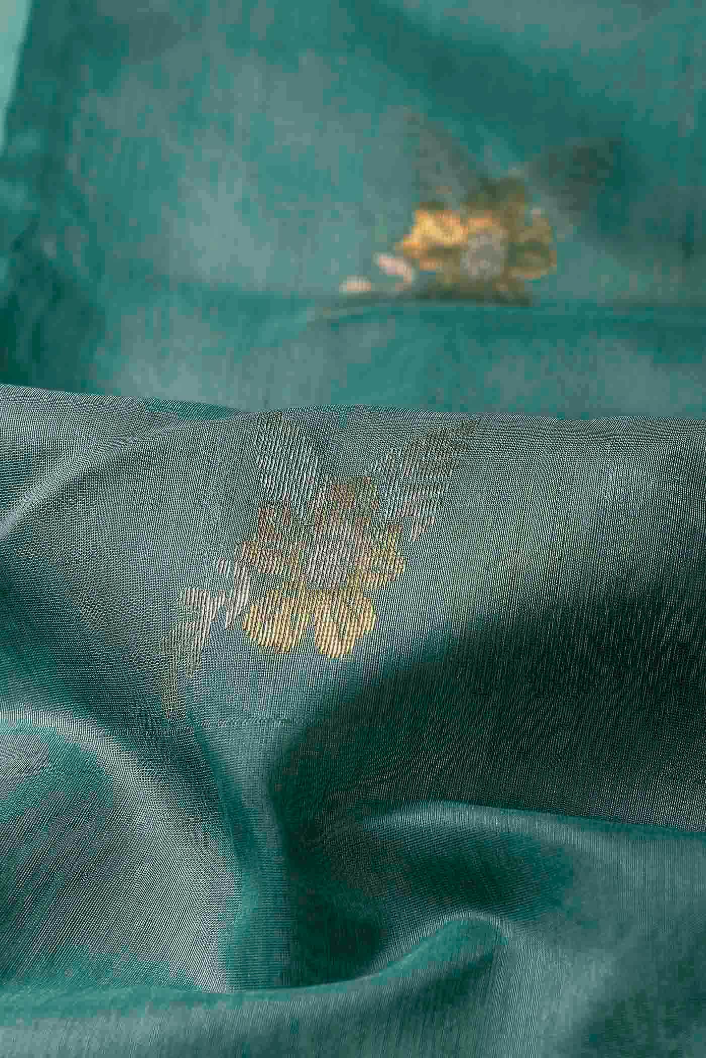 Green Chanderi Silk Cotton Saree