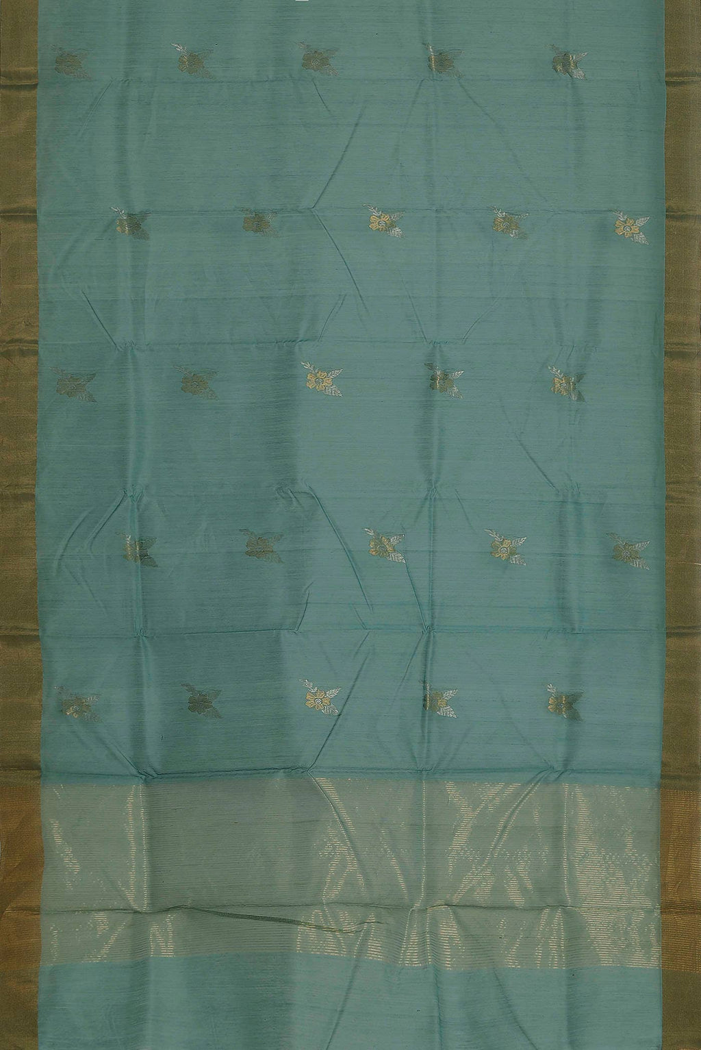Green Chanderi Silk Cotton Saree