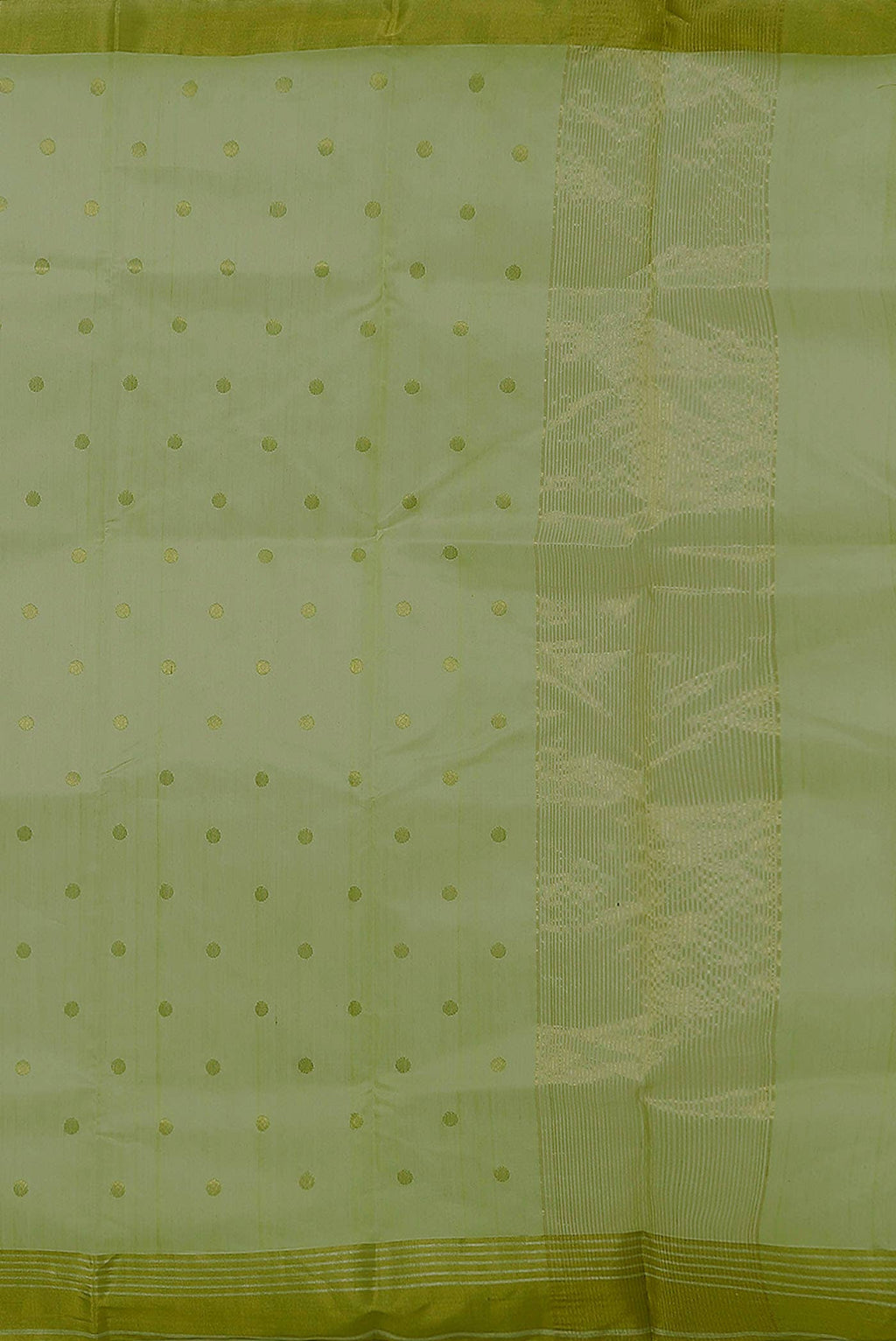 Pista Green Chanderi Silk Cotton Saree
