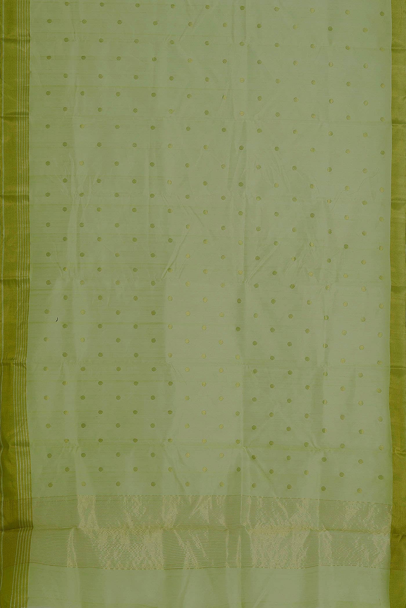 Pista Green Chanderi Silk Cotton Saree