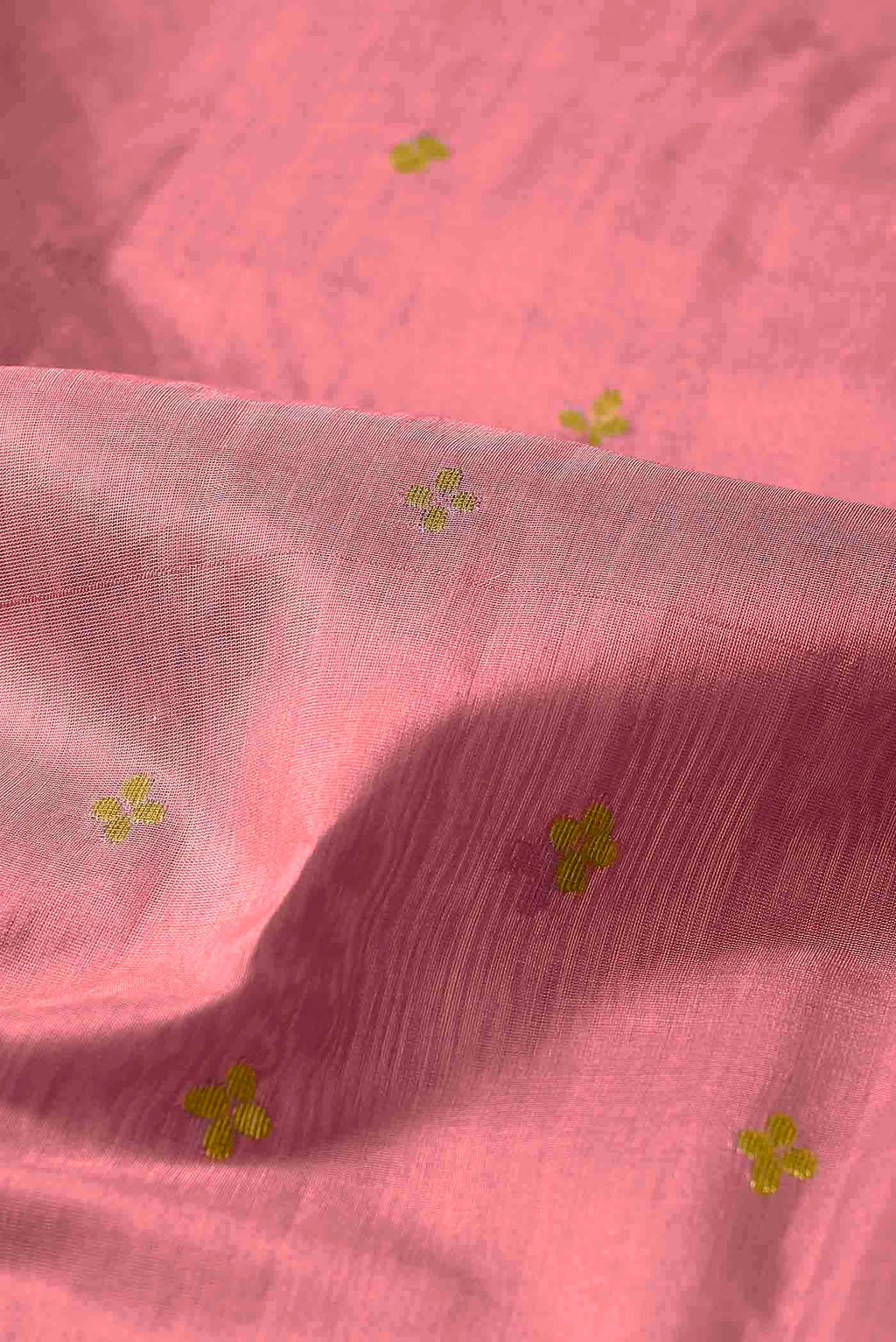 Coral Chanderi Silk Cotton Saree