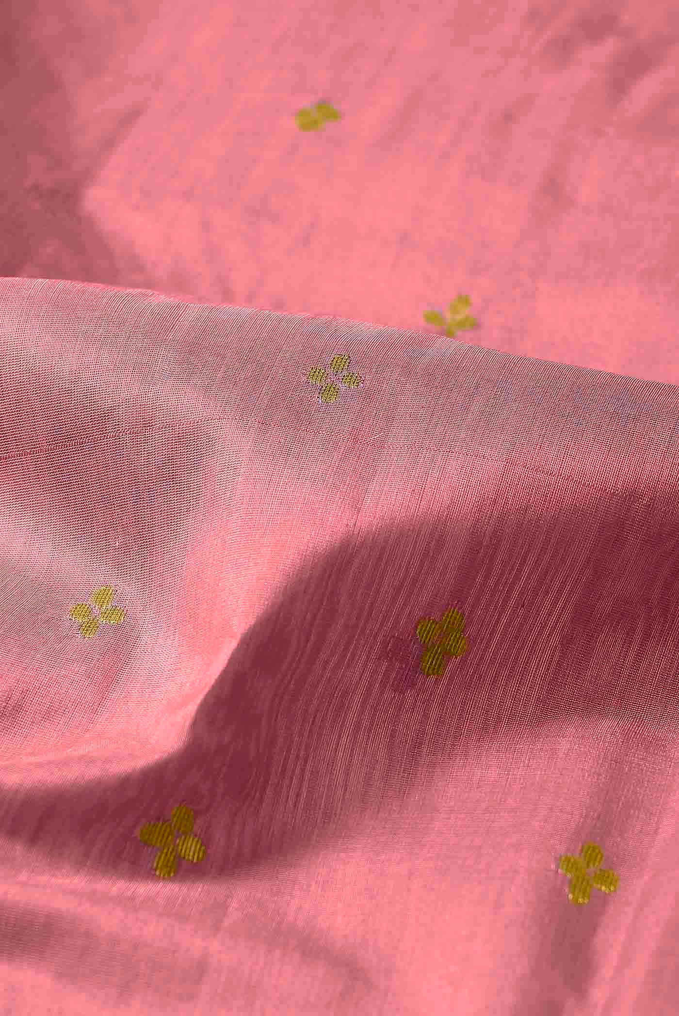 Coral Chanderi Silk Cotton Saree