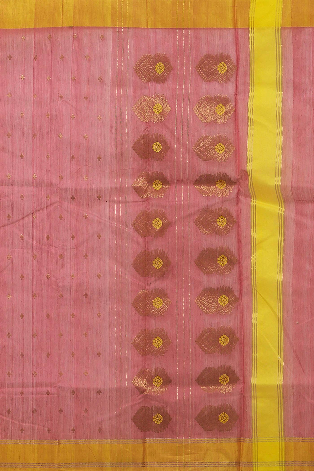 Coral Chanderi Silk Cotton Saree