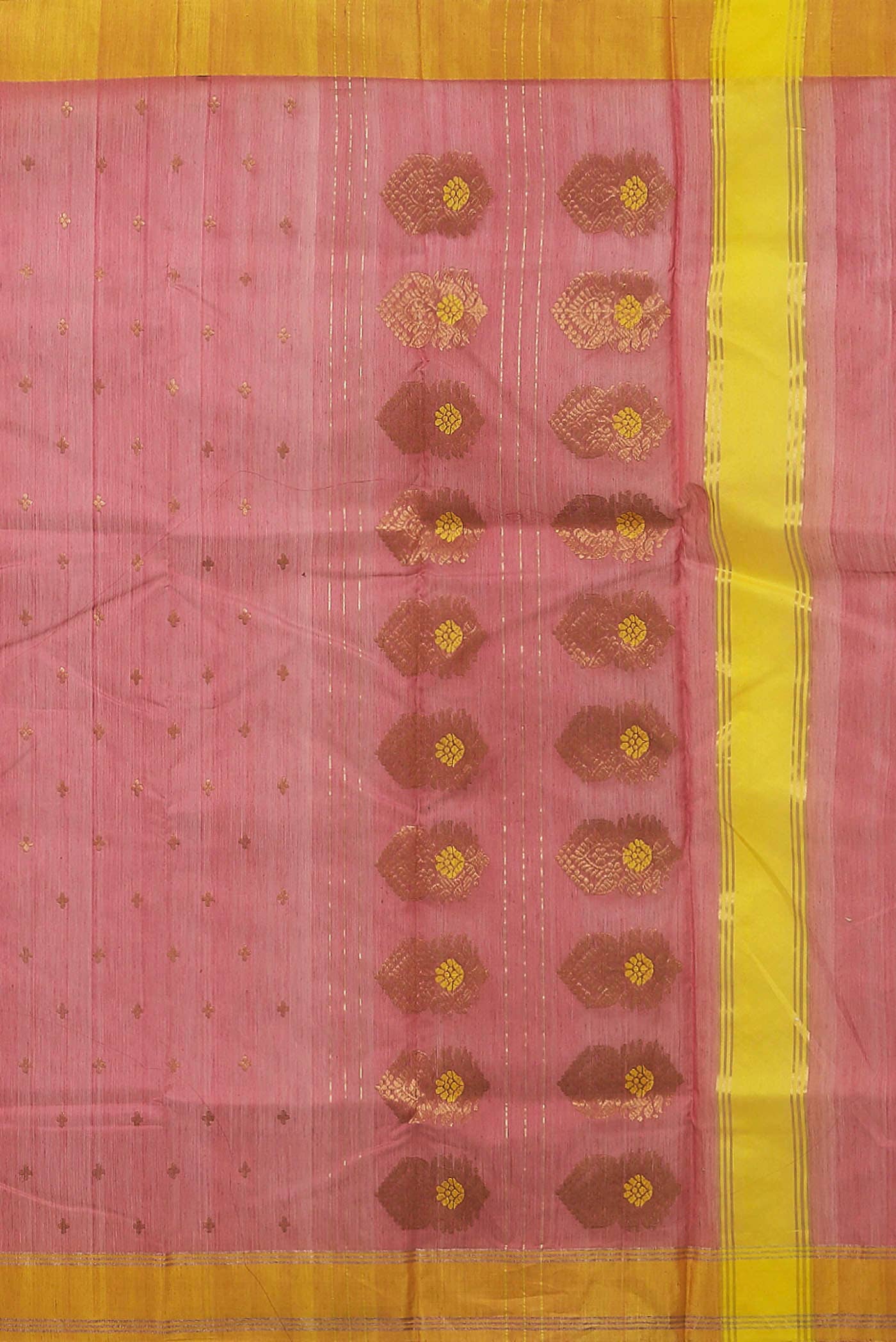 Coral Chanderi Silk Cotton Saree